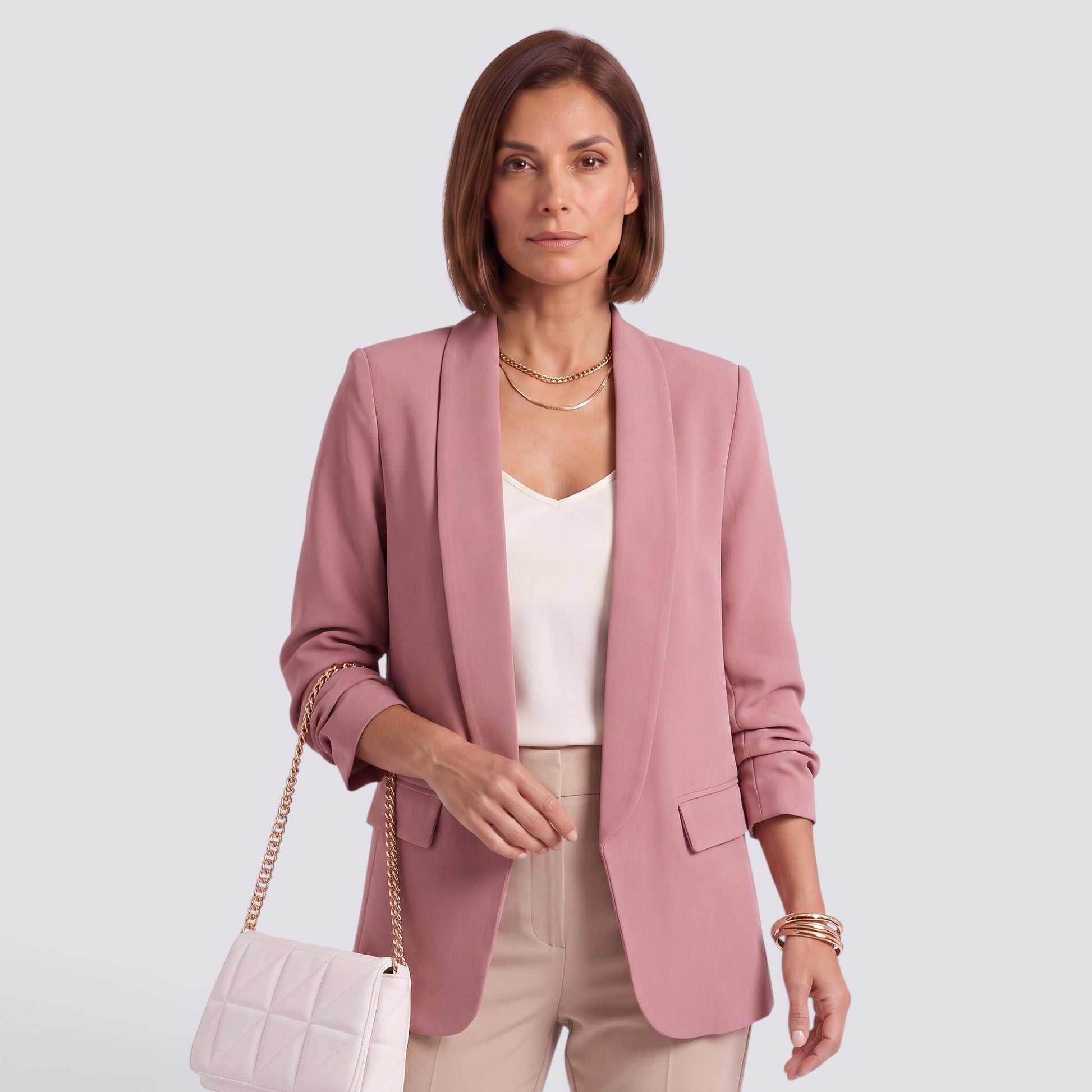 Blazer Mujer Entallado Elegante Corte Profesional