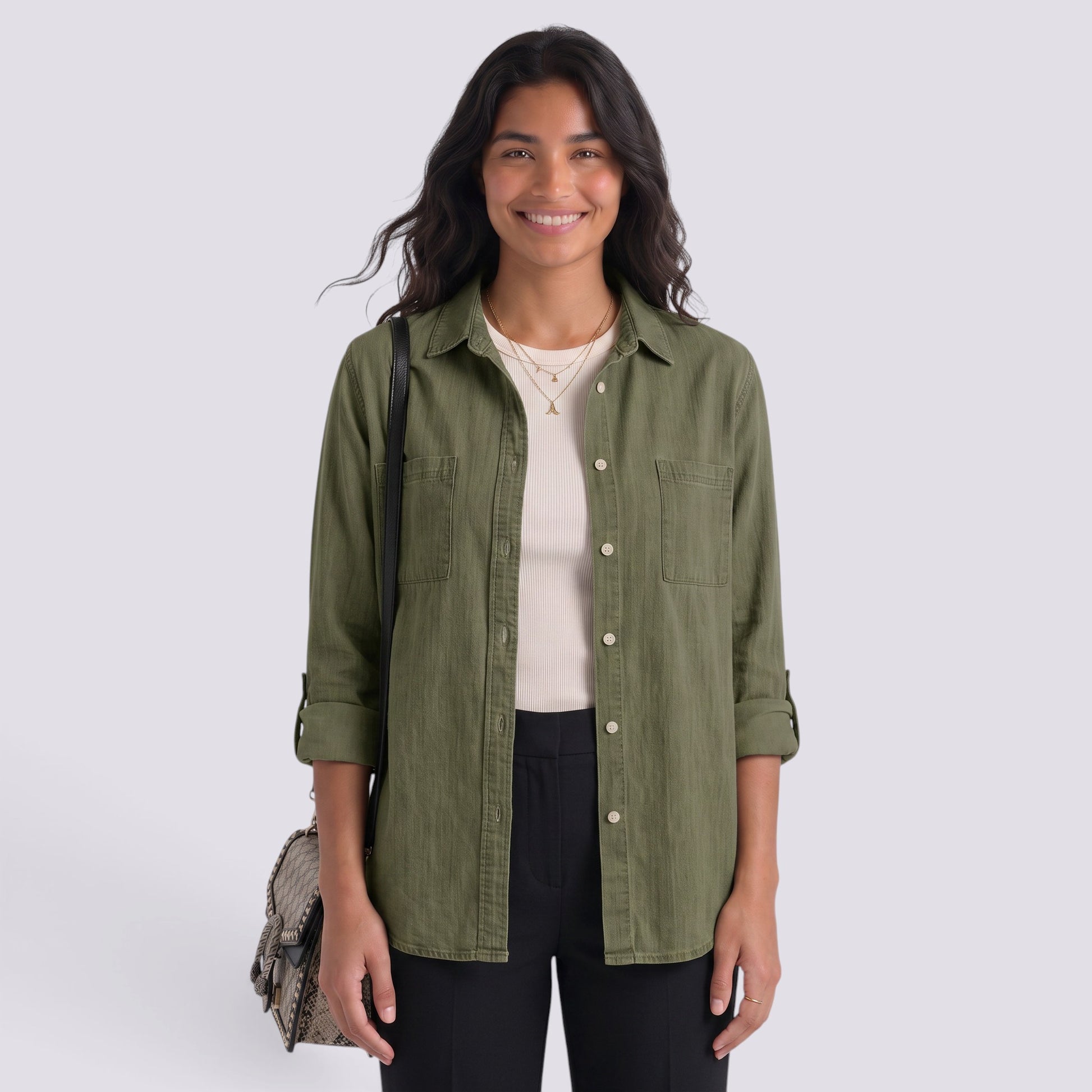 Chaqueta Mujer Vaquera Corte Holgado Doble Bolsillo