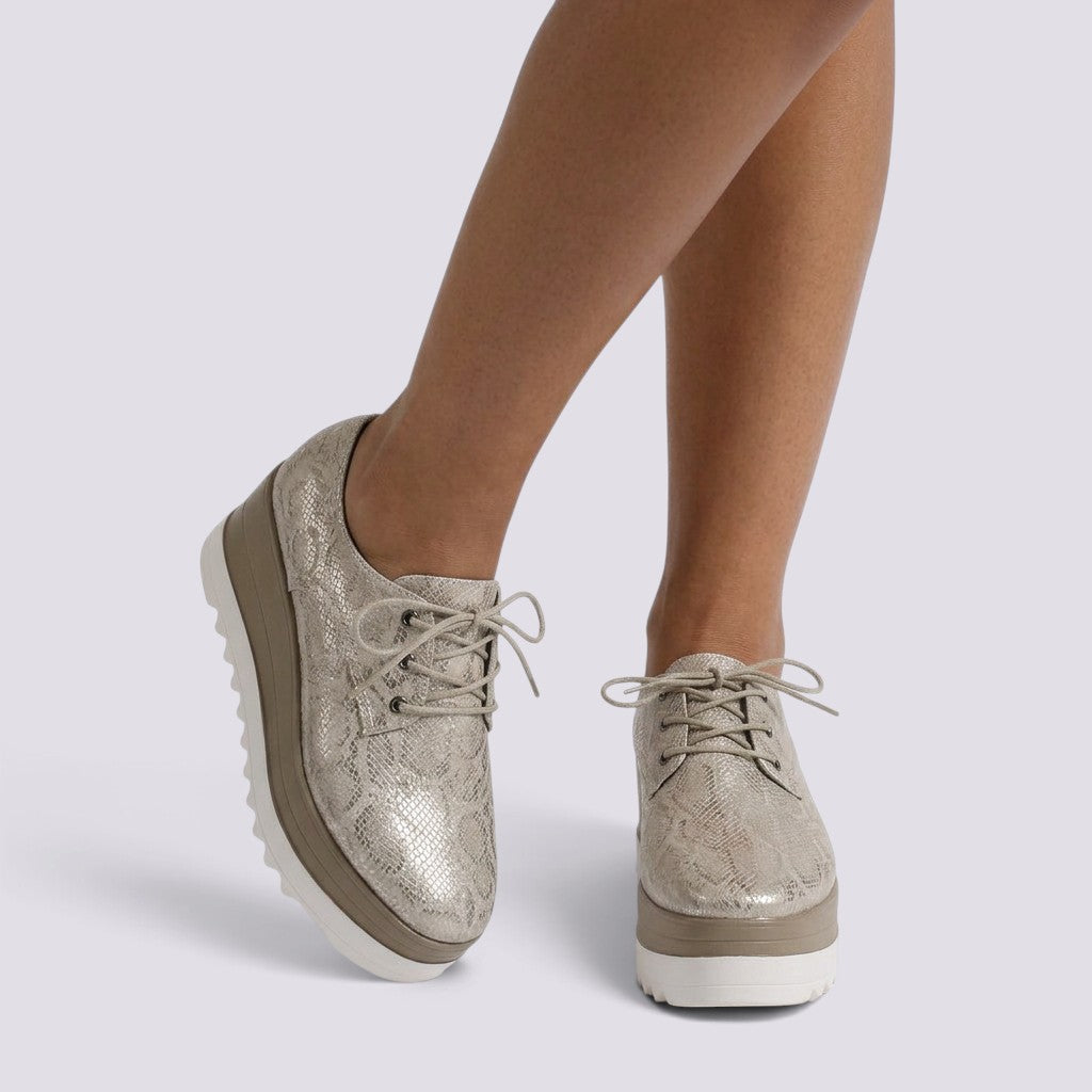 Zapatillas Plataforma Mujer Cordones