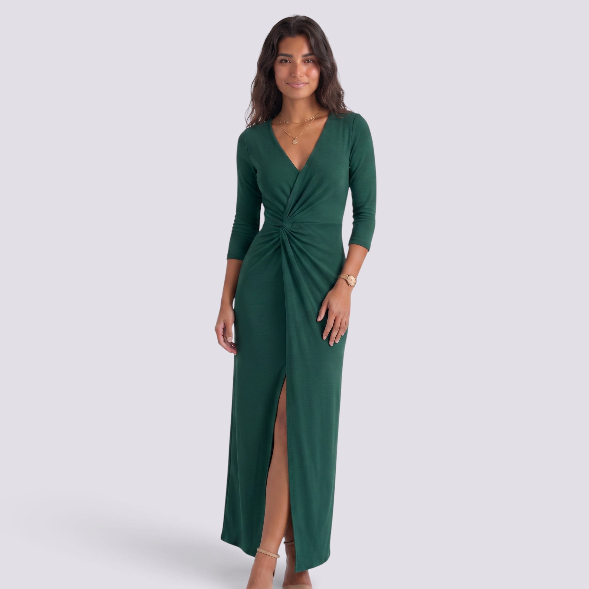 Vestido Largo de Fiesta Mujer Elegante Larga Talle Alto