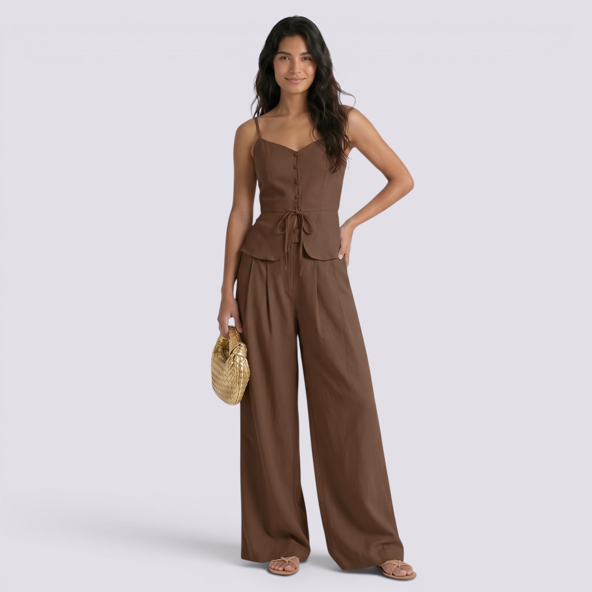 Conjunto Mujer Top Tirantes Cintura Alta