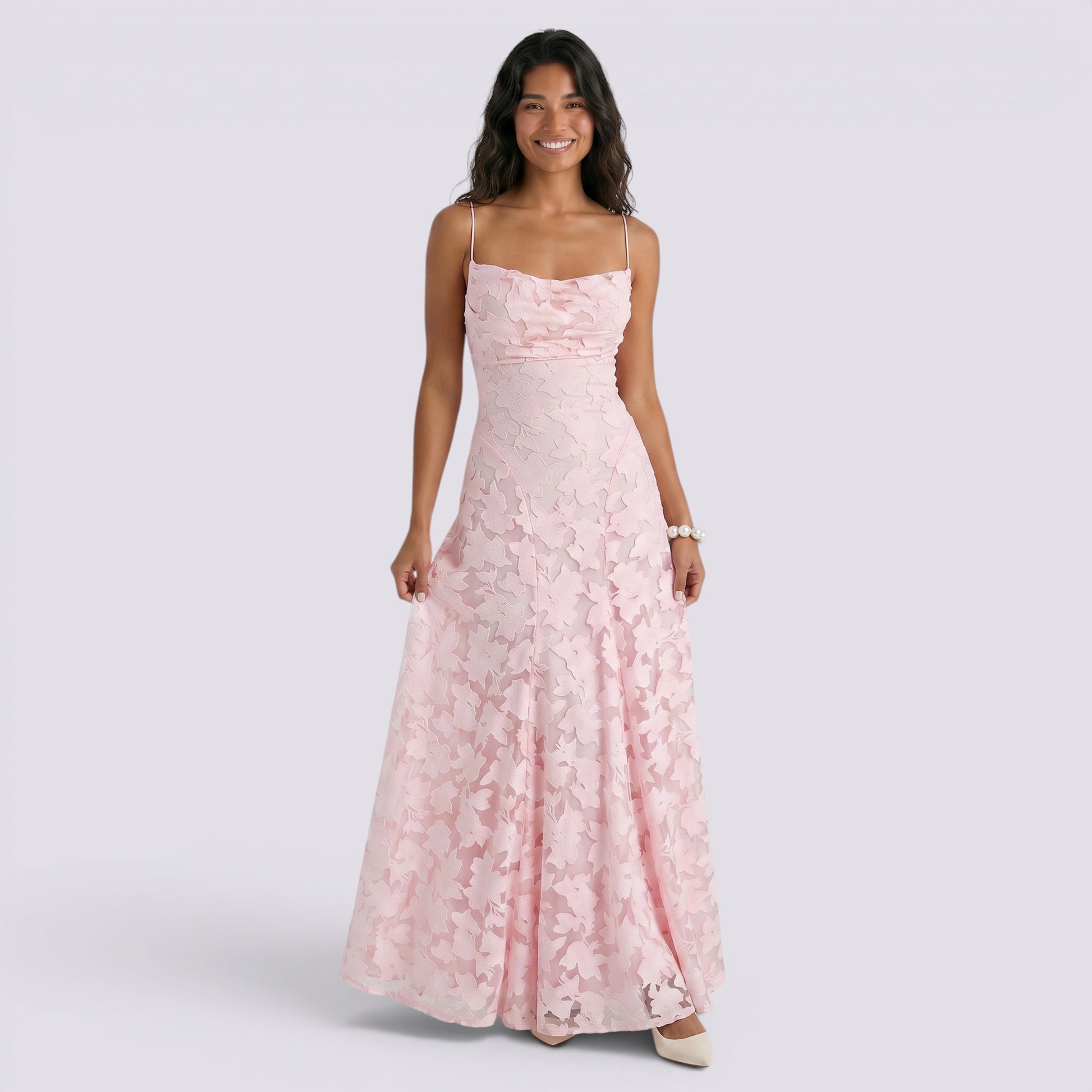 Vestido Largo Mujer Invitada Espalda Descubierta