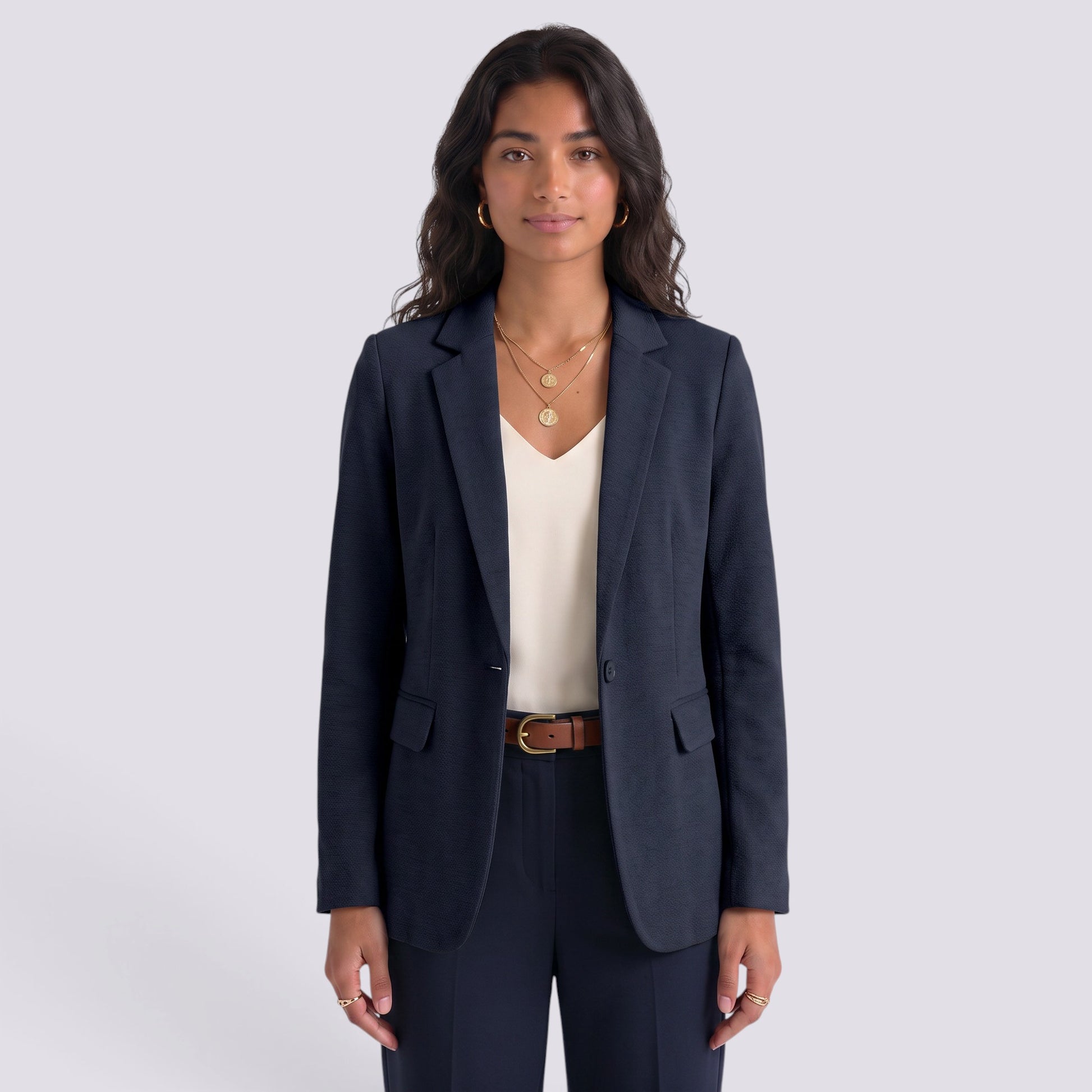 Blazer Mujer Entallado Corte Clásico