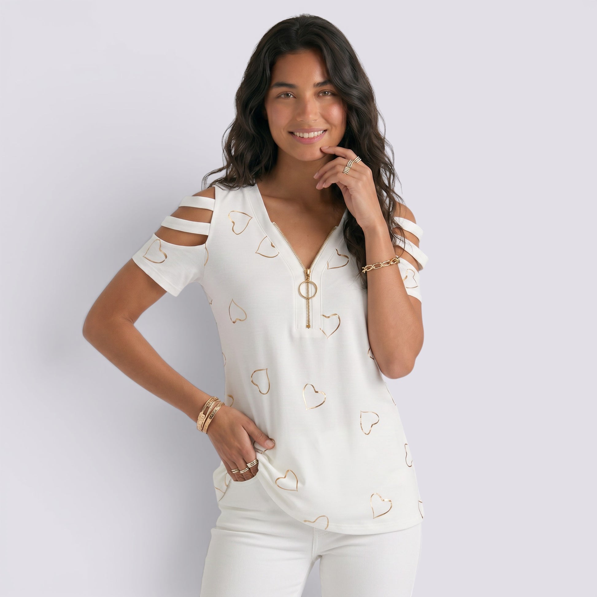 Camiseta Mujer Manga Corta Estampada