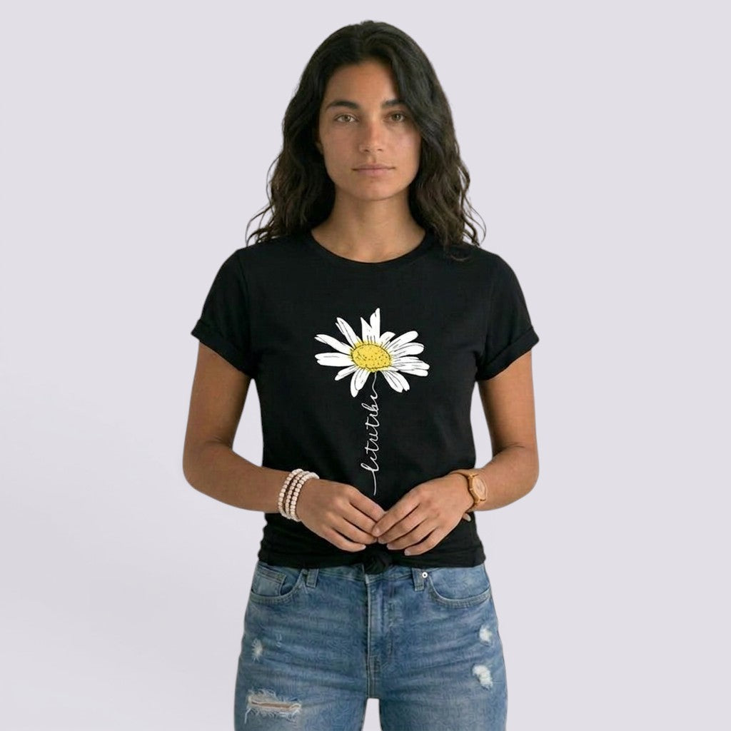 Camiseta Mujer Manga Corta Estampada