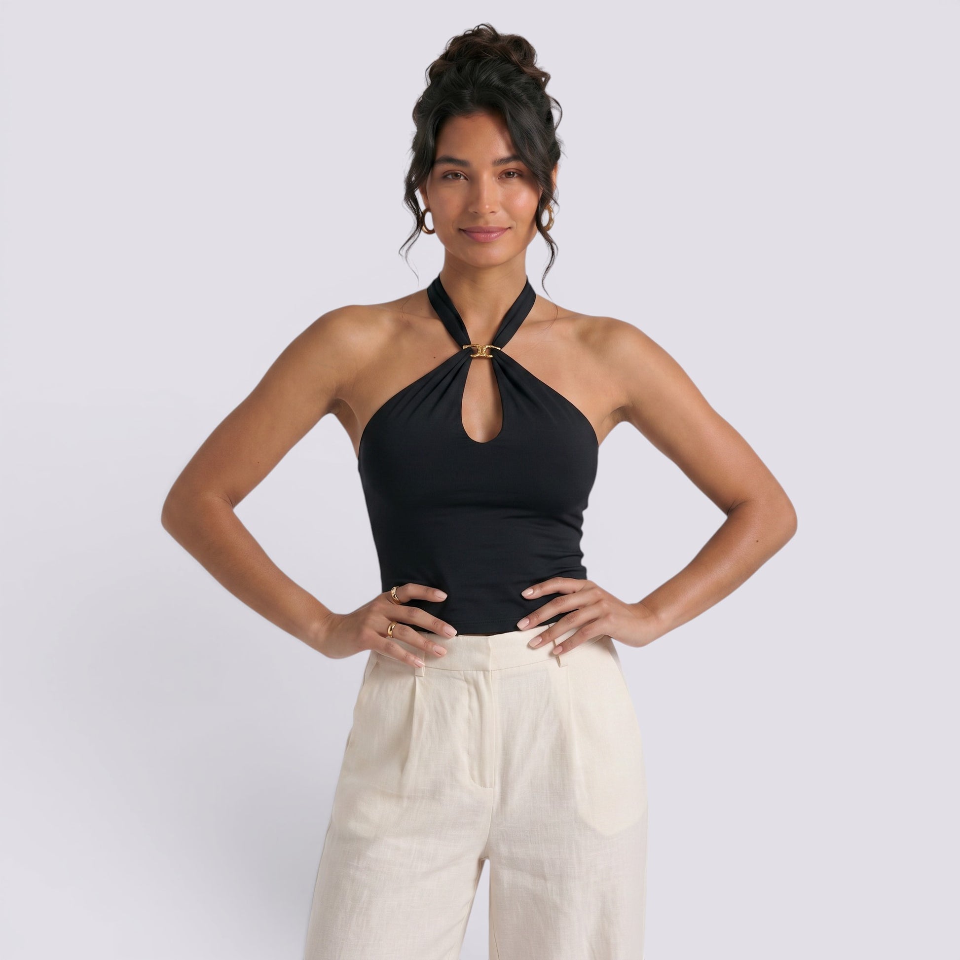 Top Halter Mujer Espalda Descubierta Fiesta