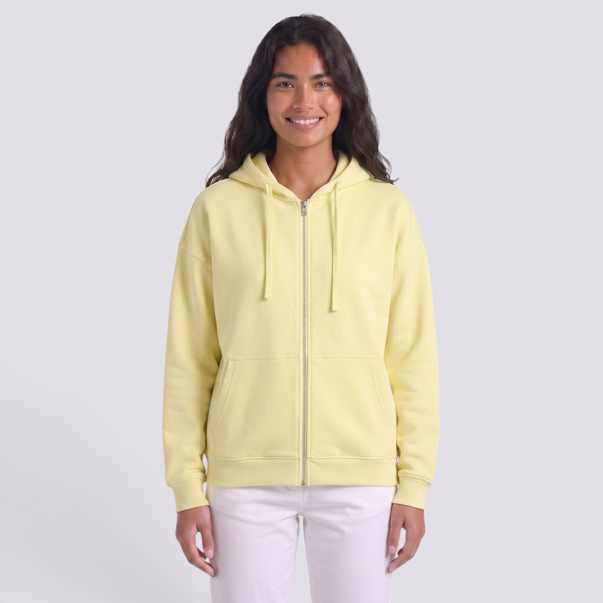 Sudadera Oversize Mujer con Capucha y Cremallera