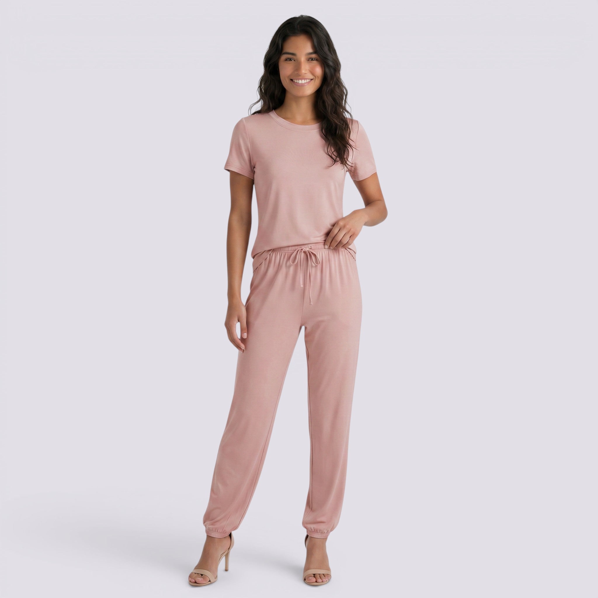 Conjunto Pijama Dos Piezas Mujer Manga Corta Elegante