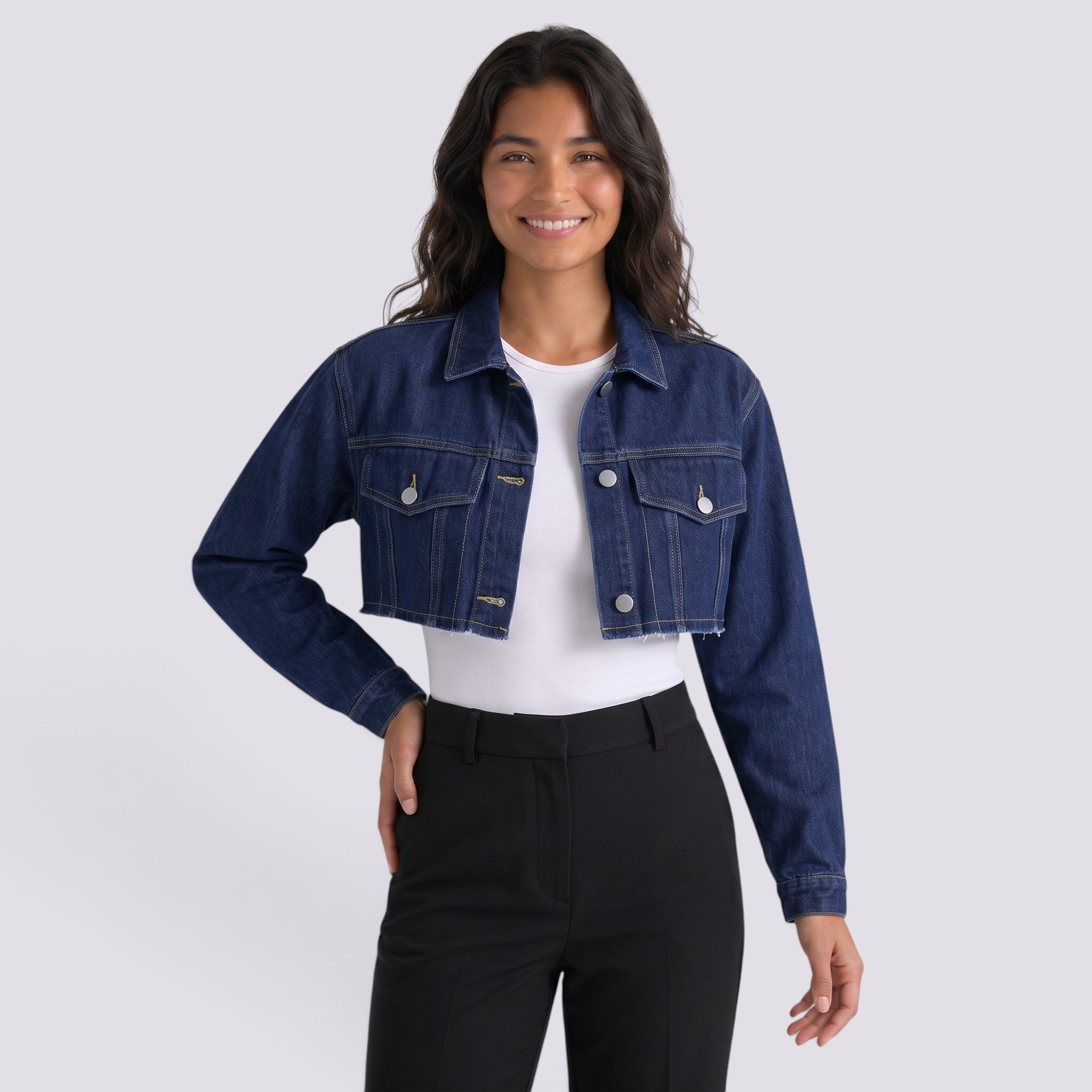 Chaqueta Vaquera Mujer Corta Entallada