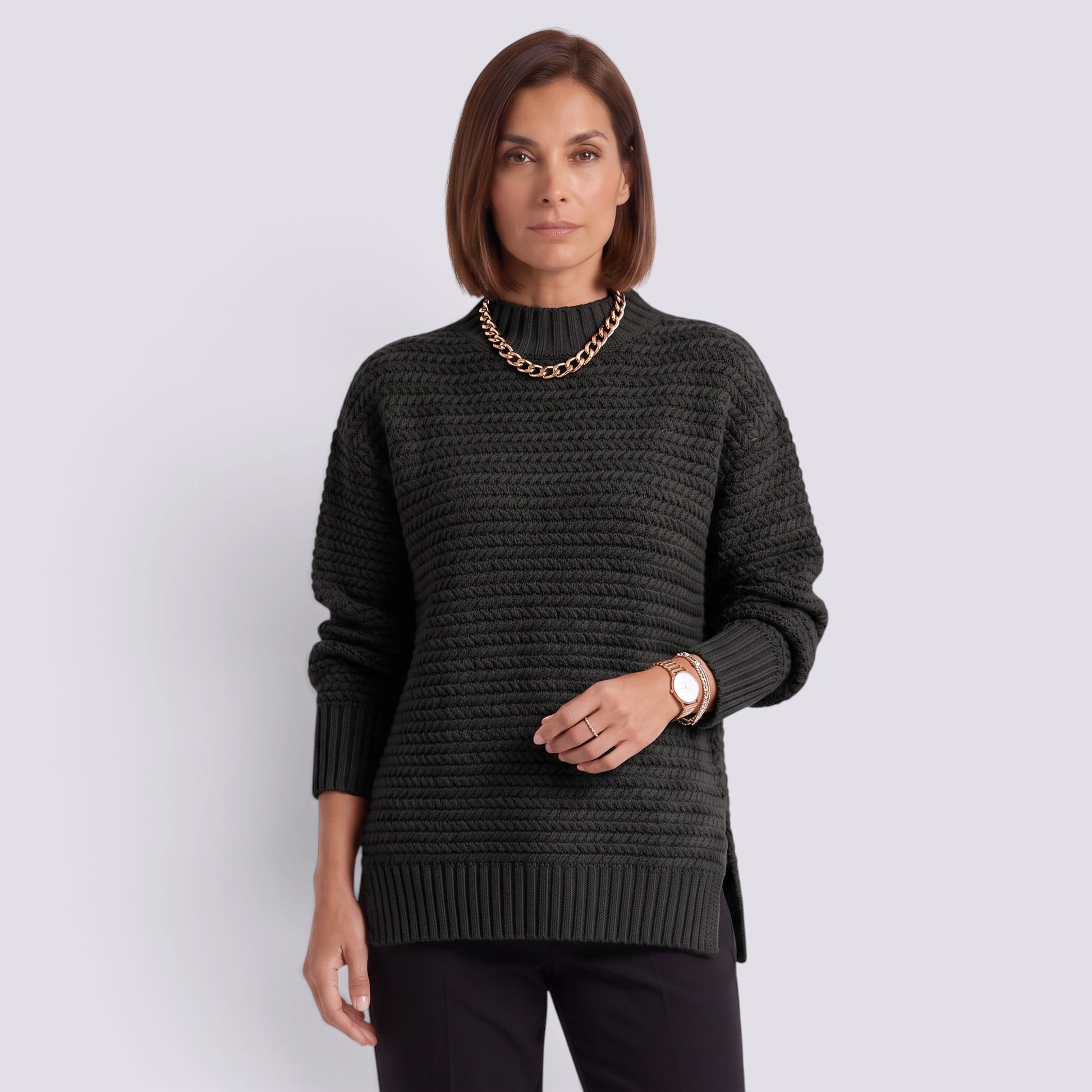 Jersey Mujer de Punto Cuello Alto