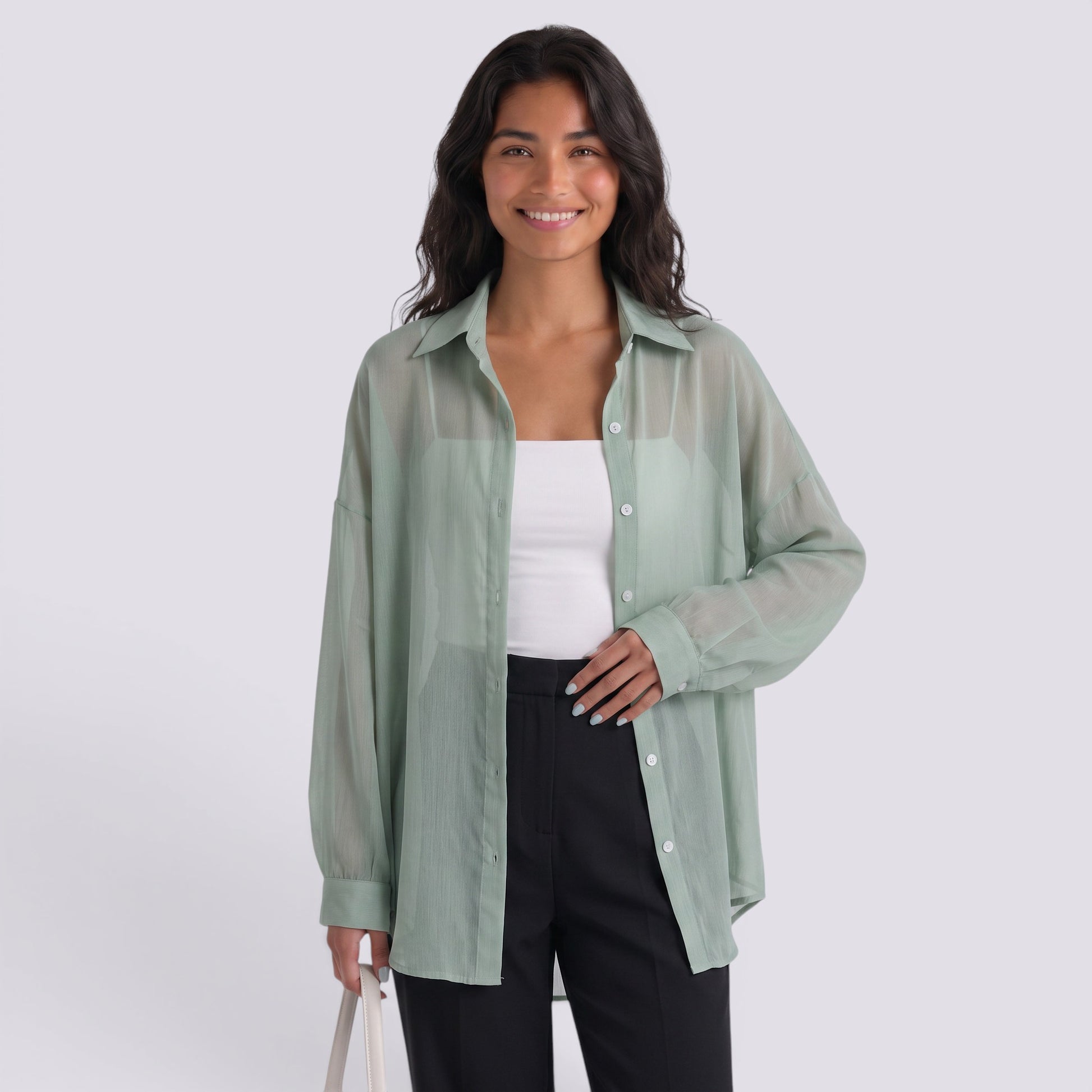 Chaqueta Mujer Ligera para Verano Efecto Perlado