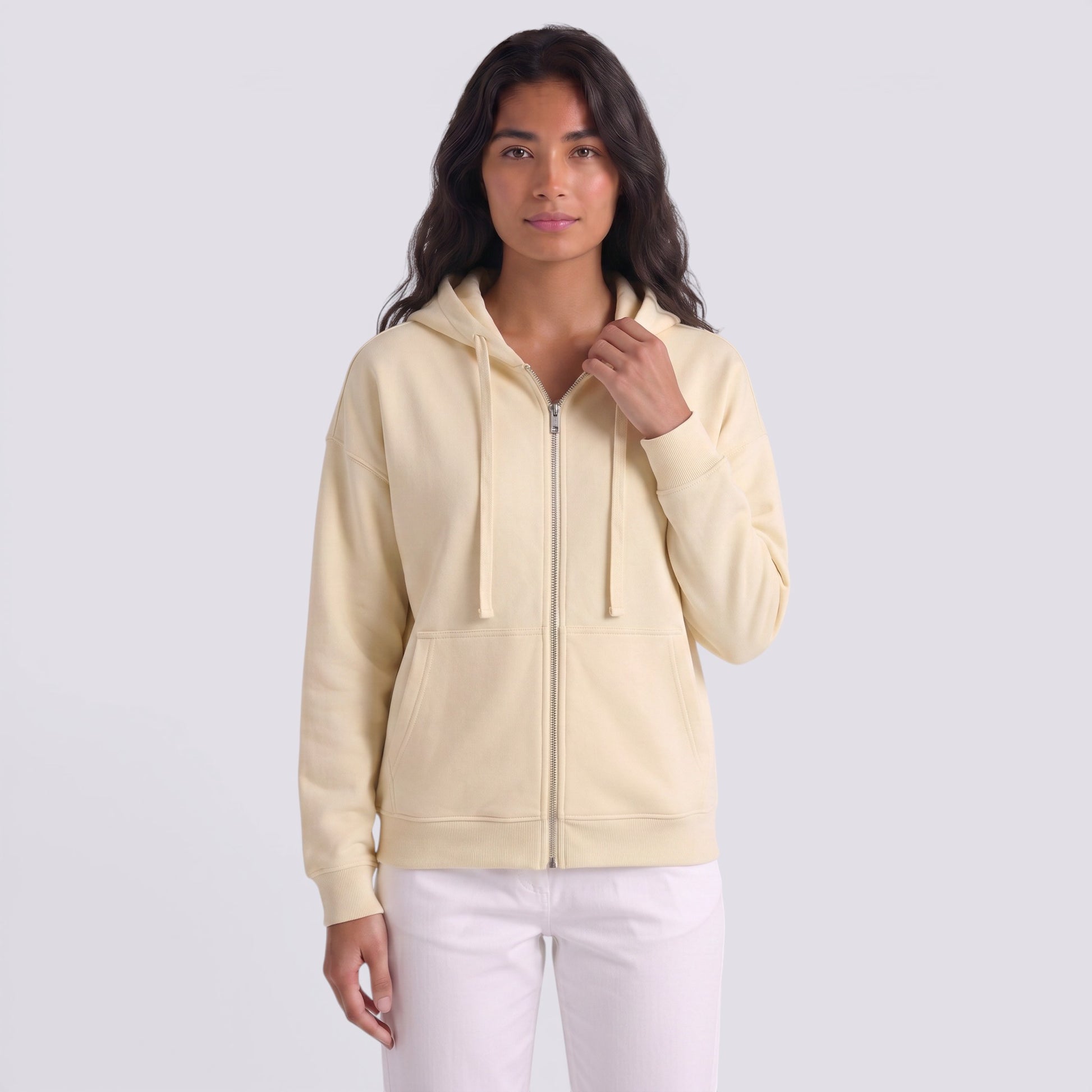 Sudadera Oversize Mujer con Capucha y Cremallera