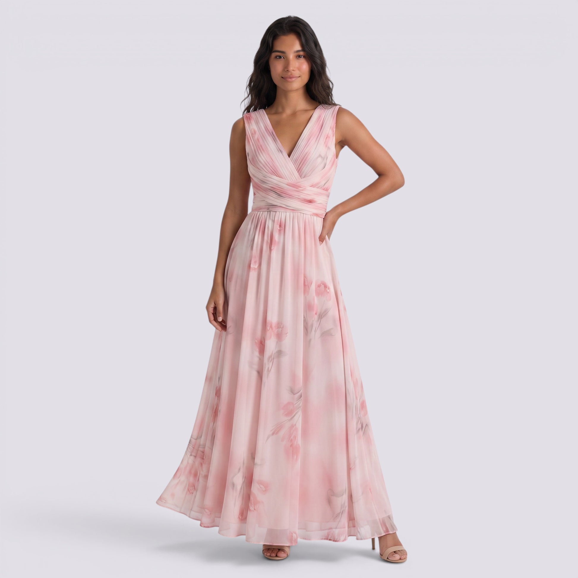 Vestido Largo Fiesta Floral Estampado