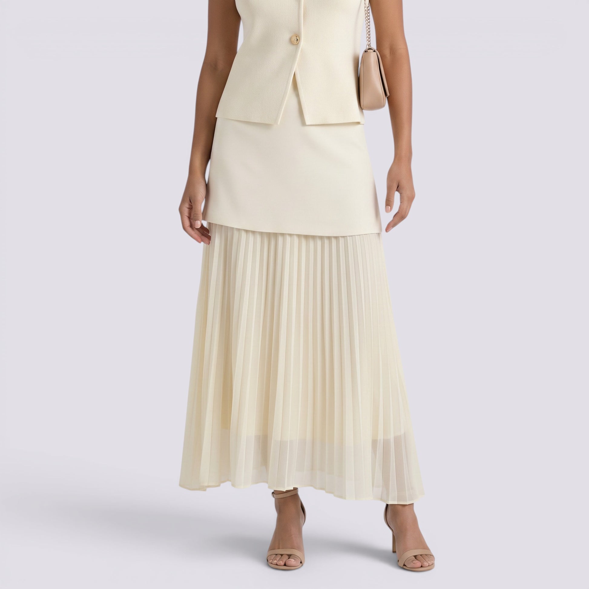 Falda Midi Mujer Cintura Alta