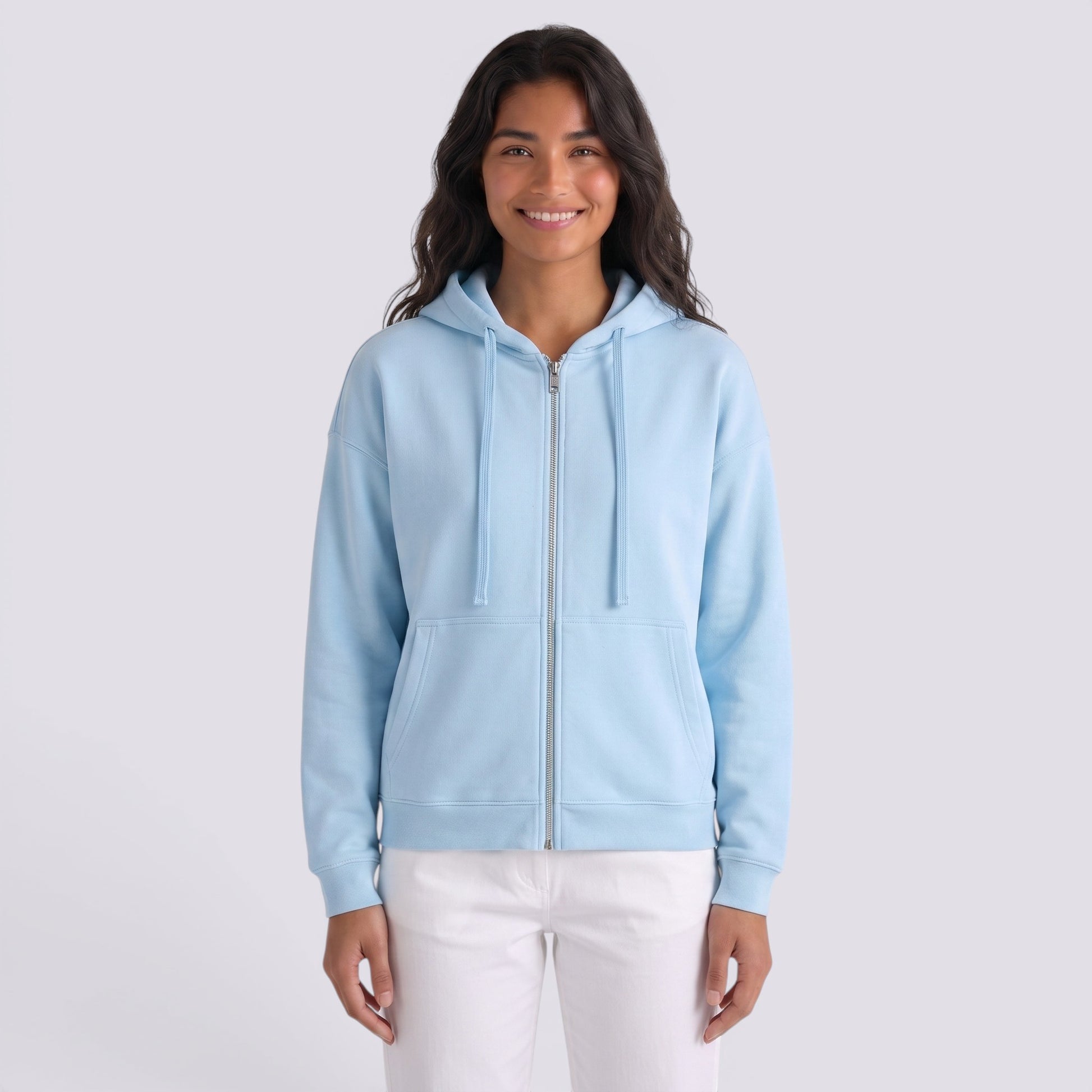 Sudadera Oversize Mujer con Capucha y Cremallera