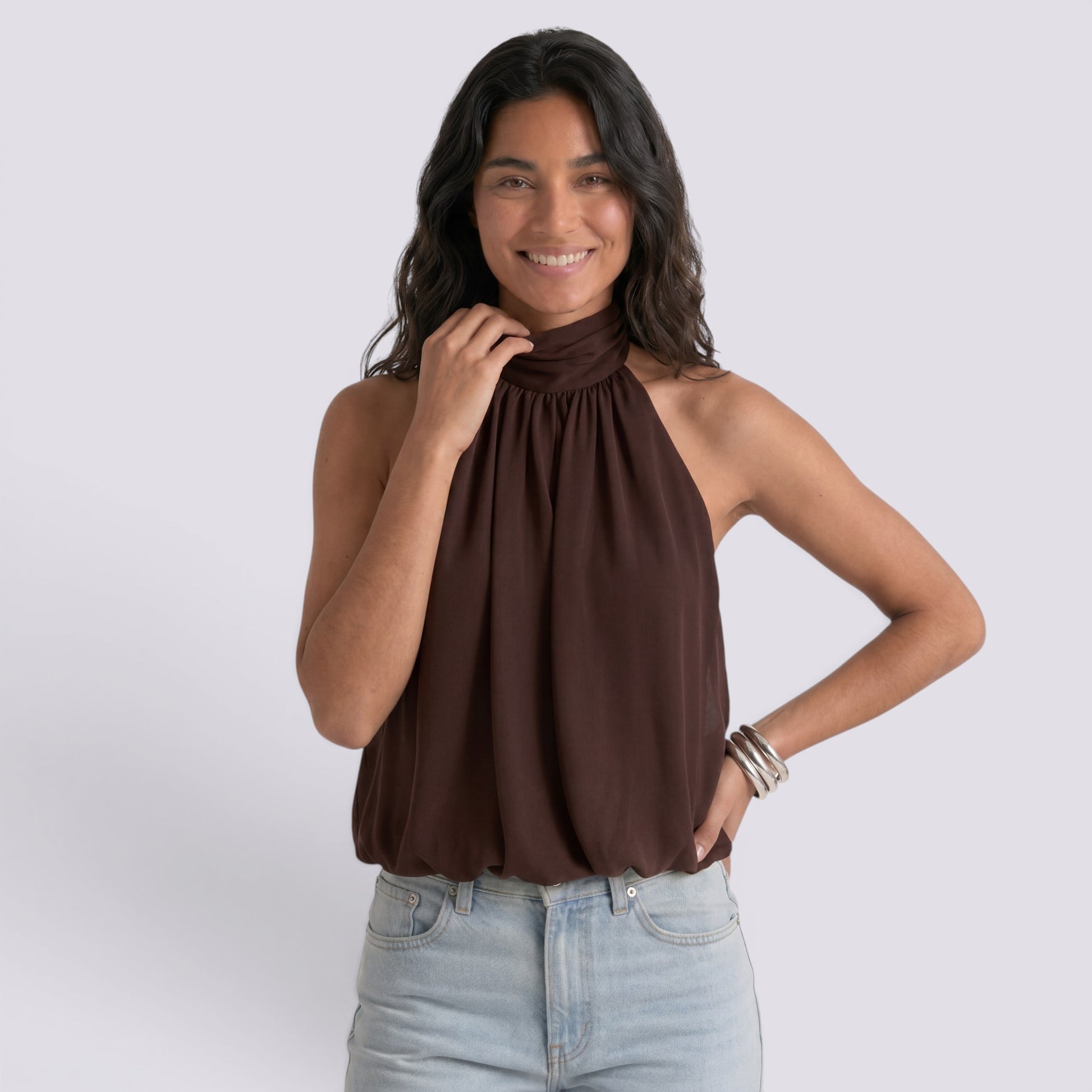 Top Halter Mujer Elegante