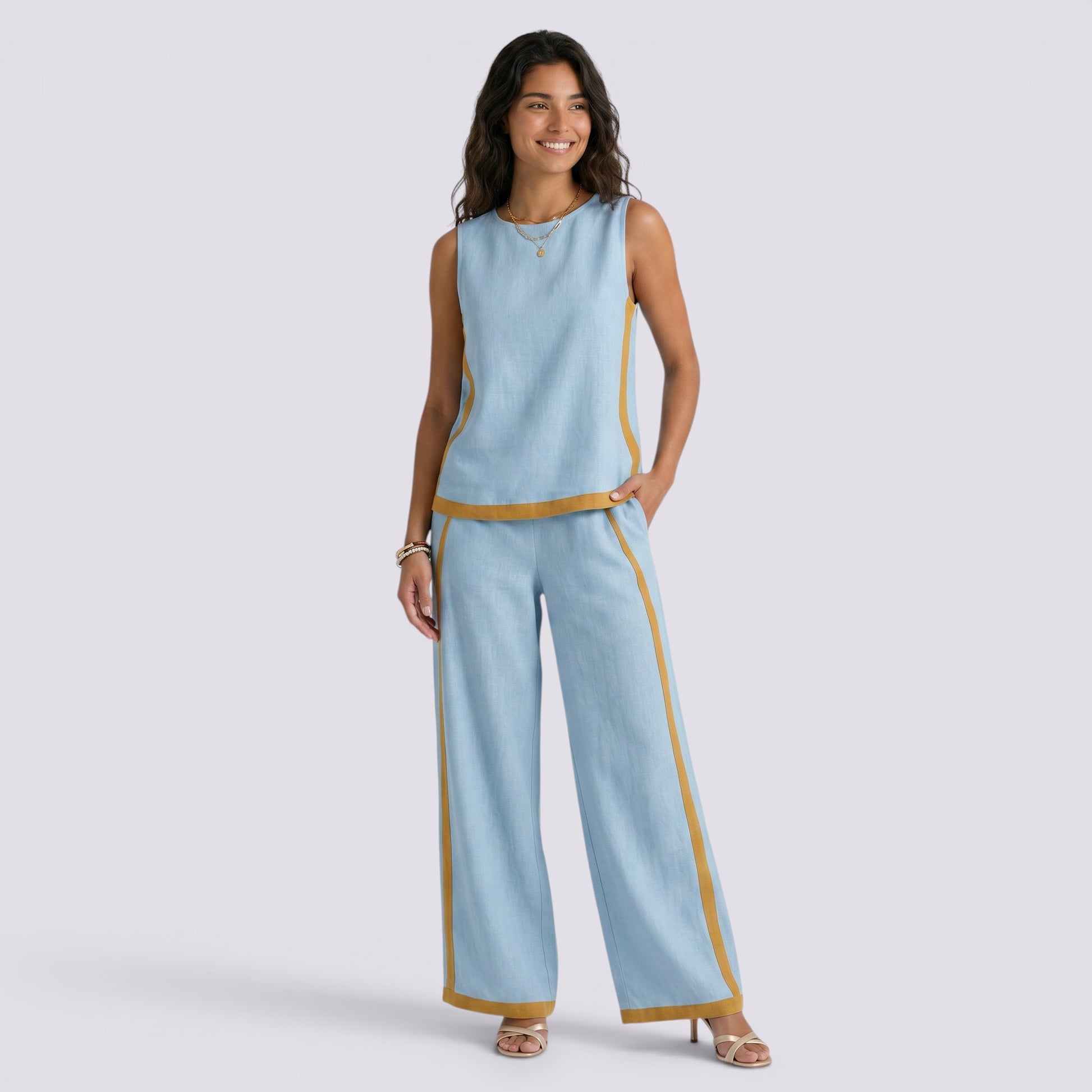 Conjunto Mujer Dos Piezas Elegante Verano