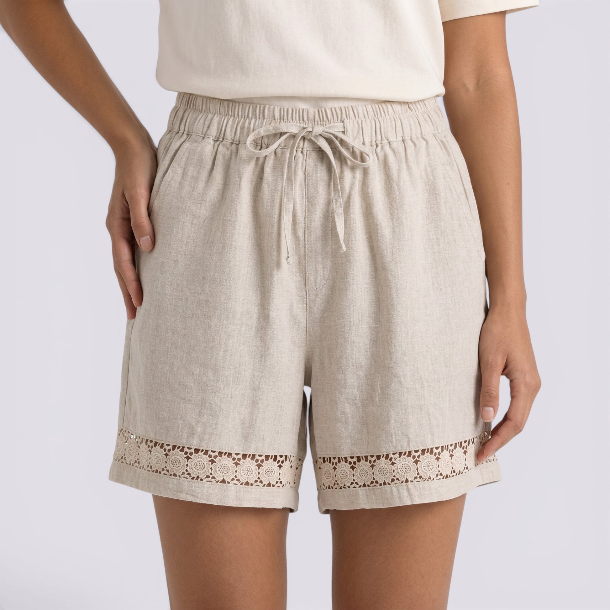 Pantalones Cortos Mujer Verano Lino