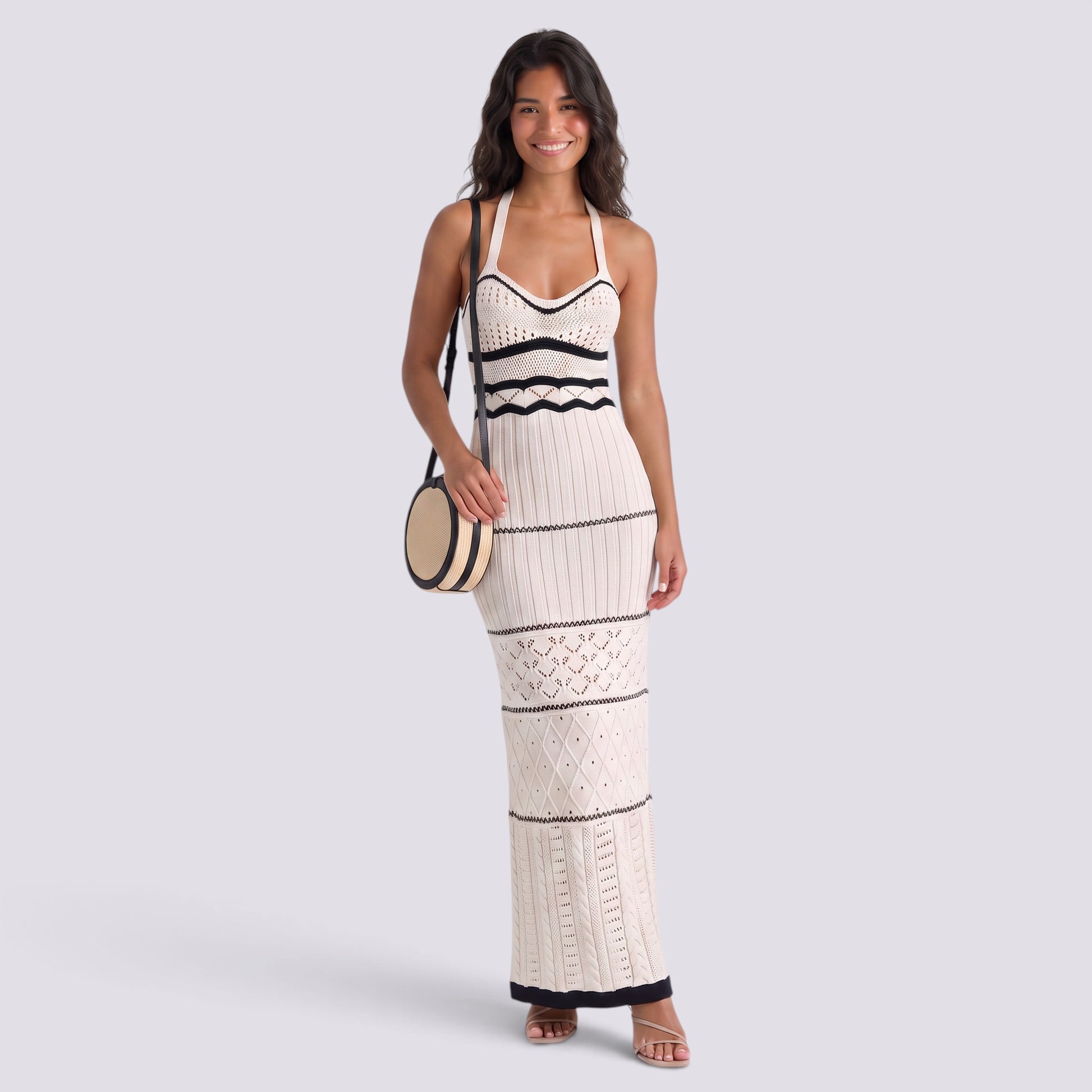 Vestido de Punto Mujer Tirantes Calado
