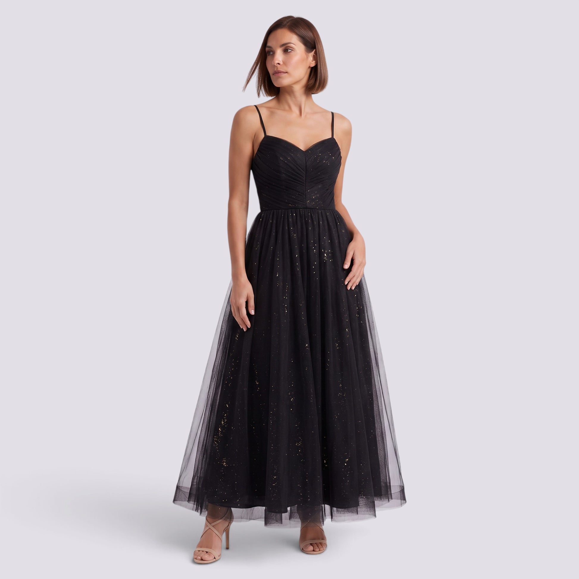 Vestido Largo Fiesta Mujer Sin Mangas Invitada Boda Elegante