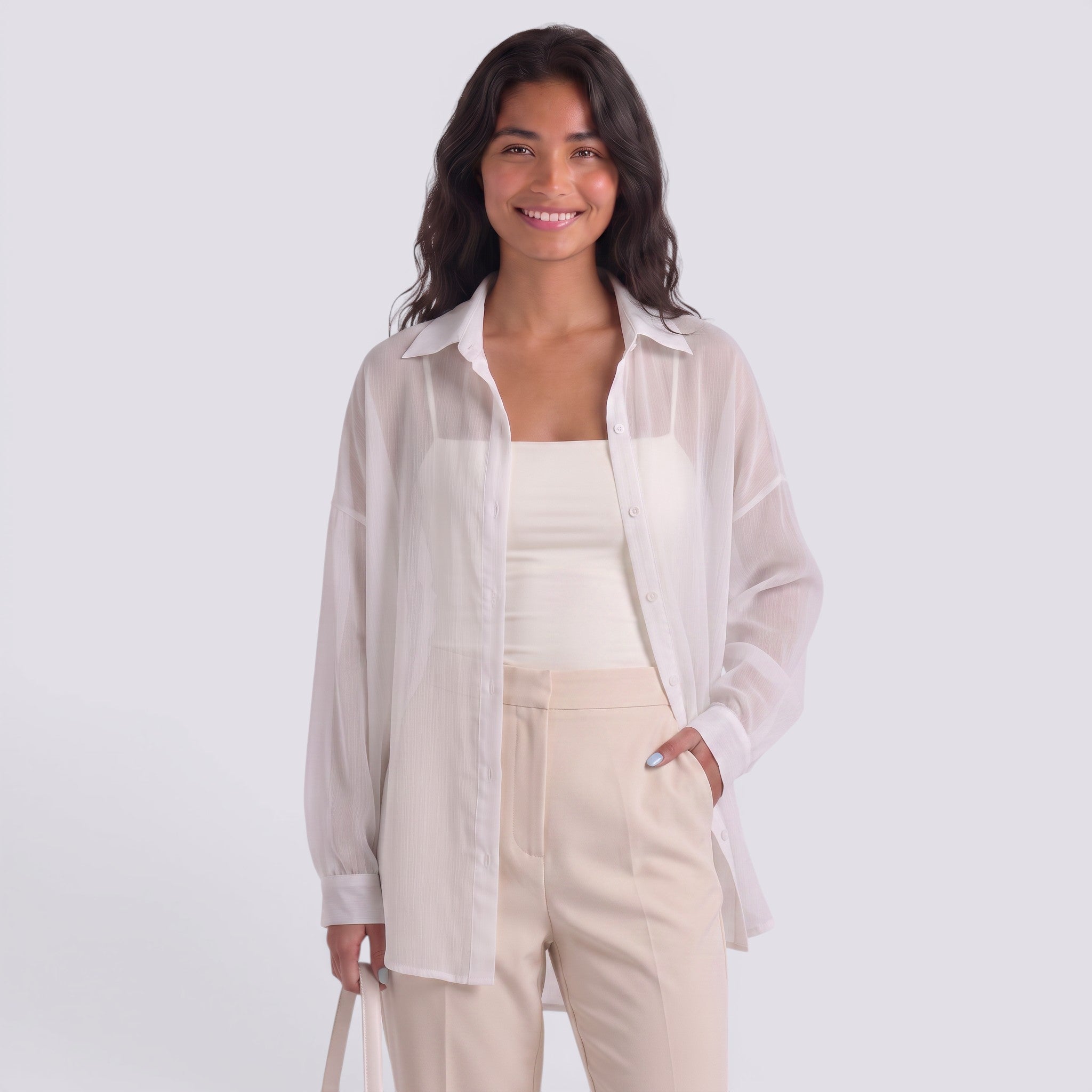 Chaqueta Mujer Ligera para Verano Efecto Perlado