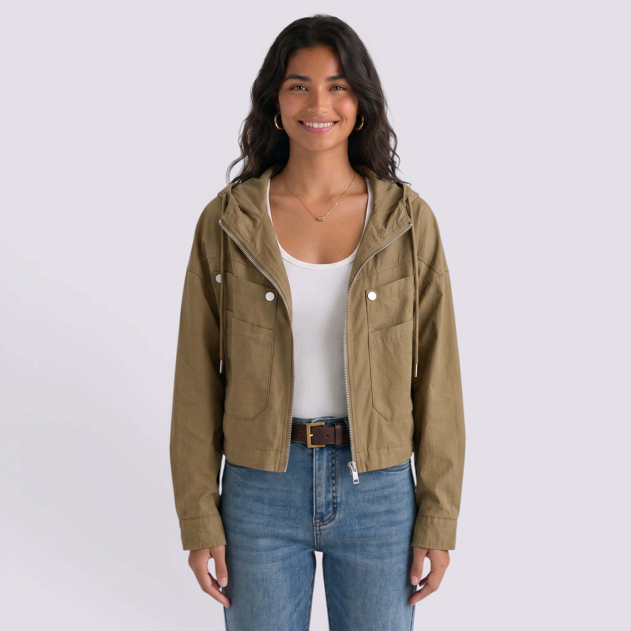 Chaqueta Corta Mujer de Manga Abullonada