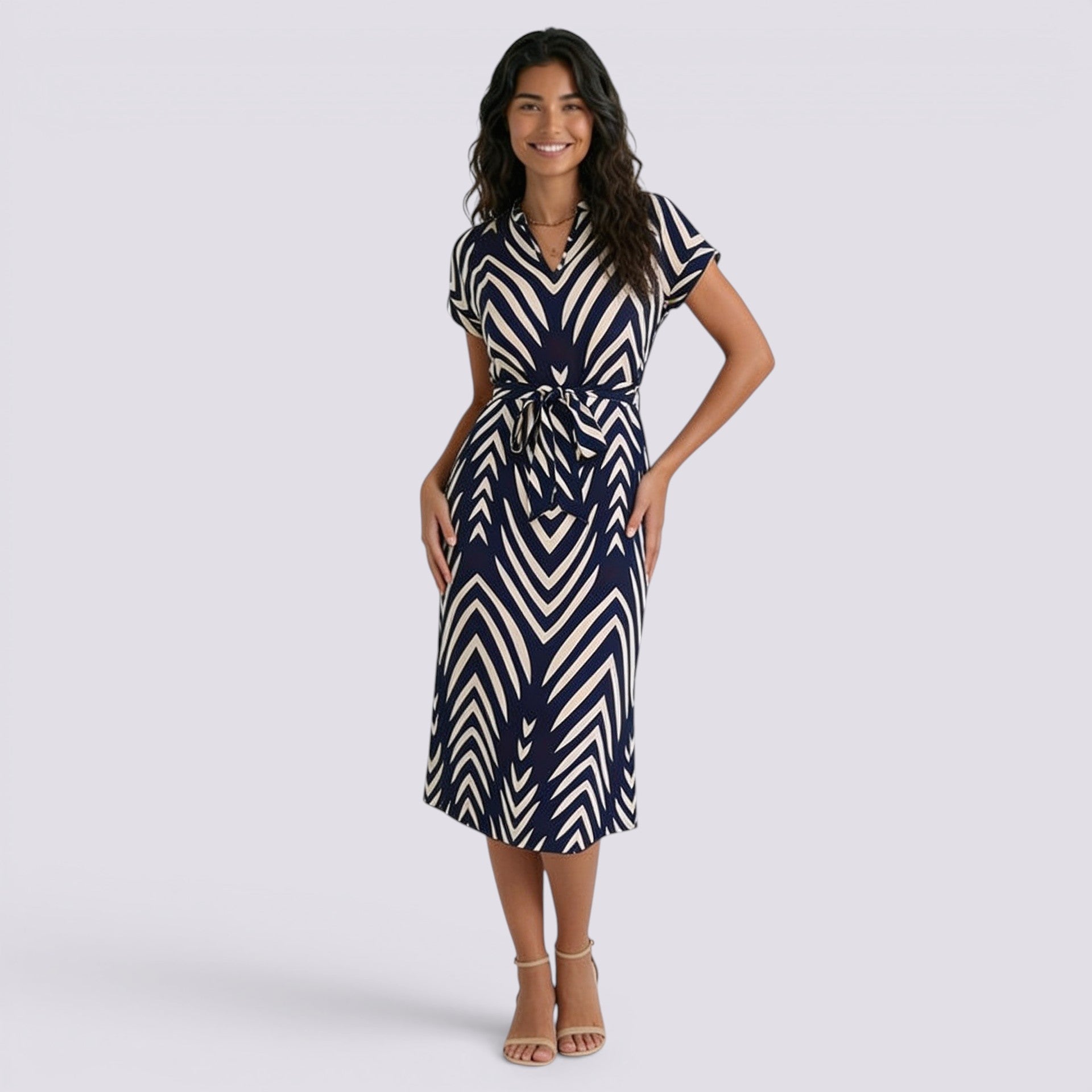 Vestido Midi Rayas Mujer Verano
