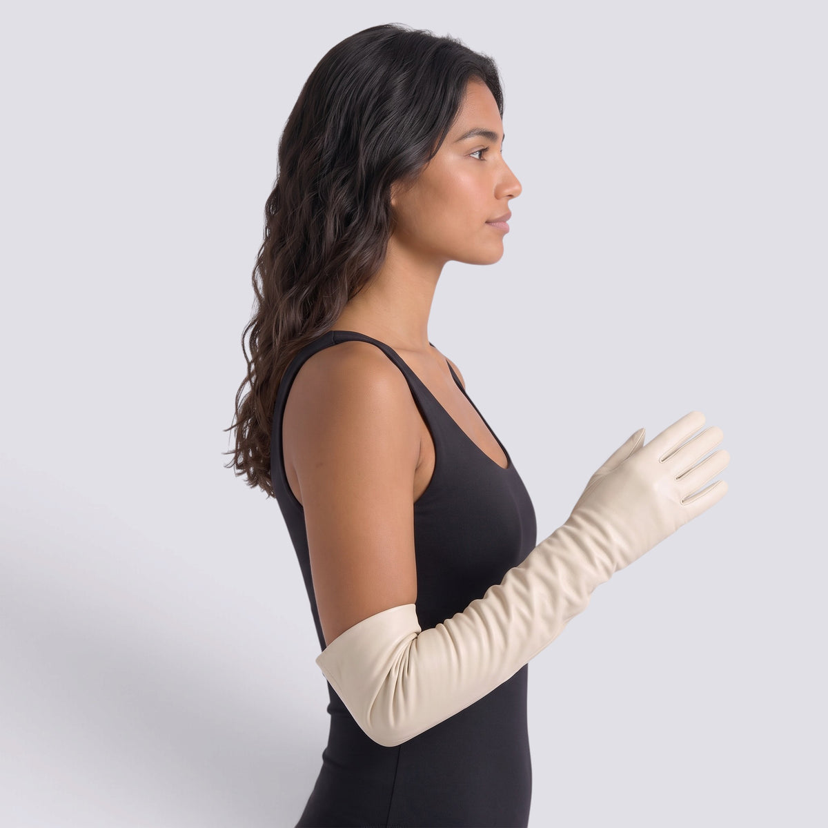 Guantes de Piel Largos para Mujer