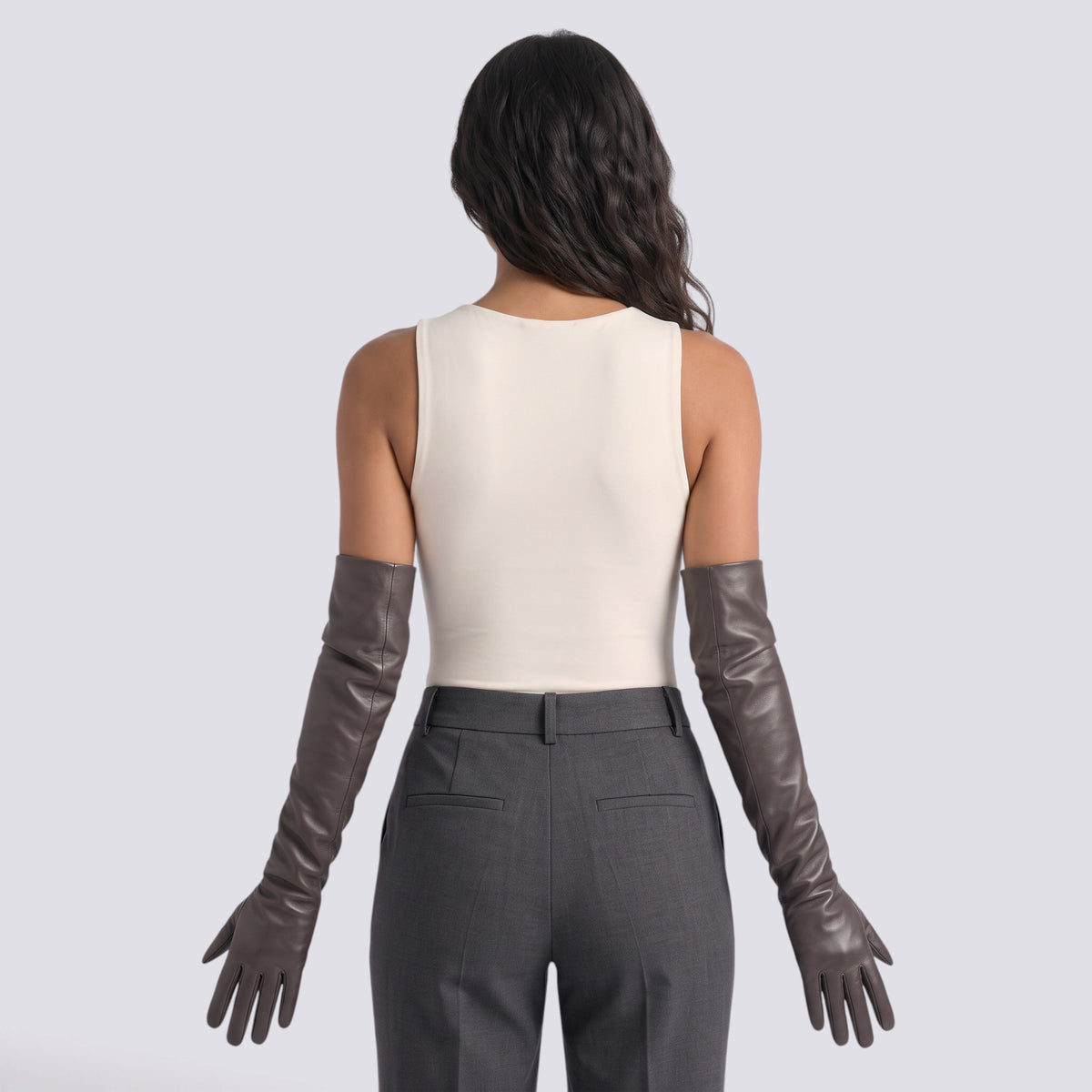 Guantes de Piel Largos para Mujer
