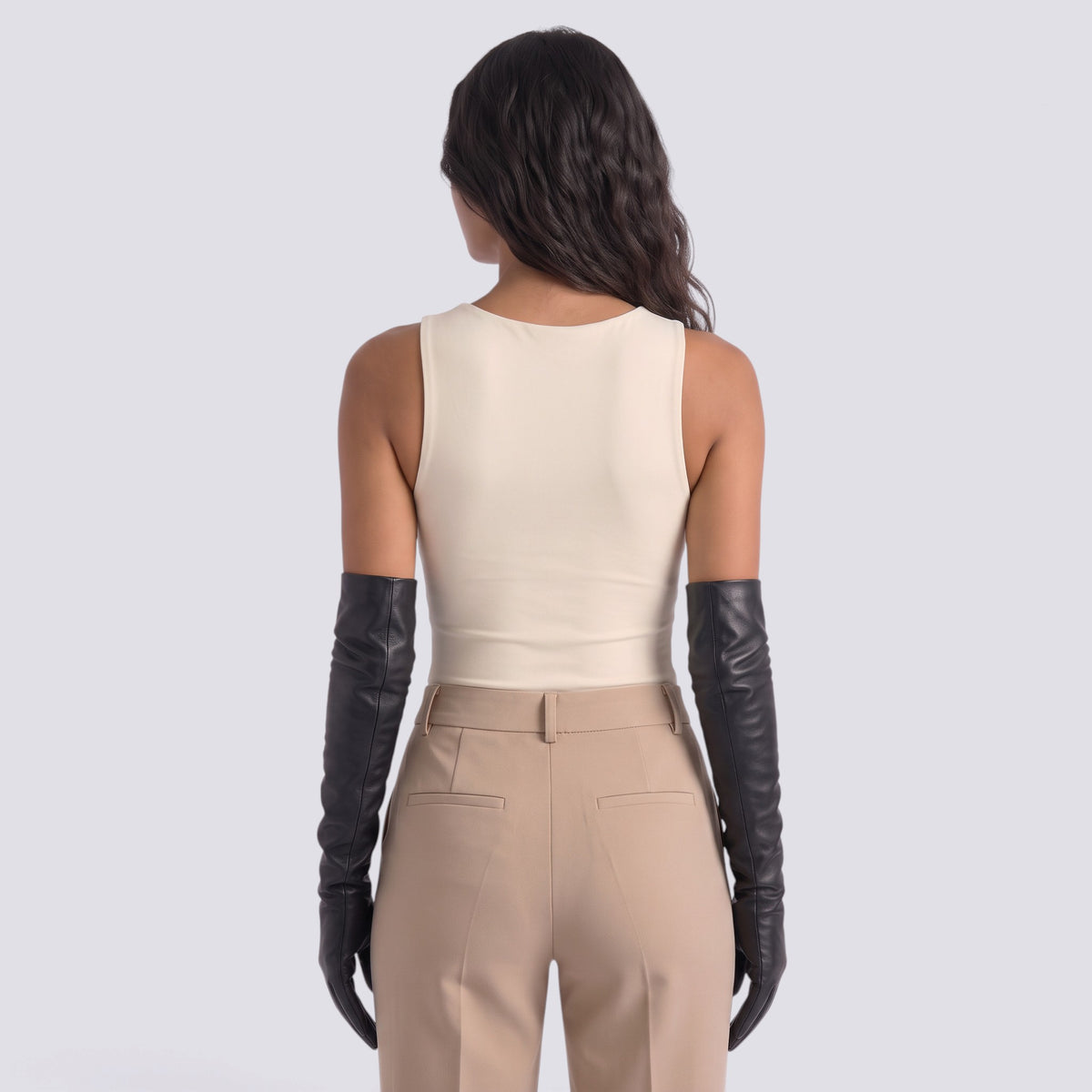 Guantes de Piel Largos para Mujer