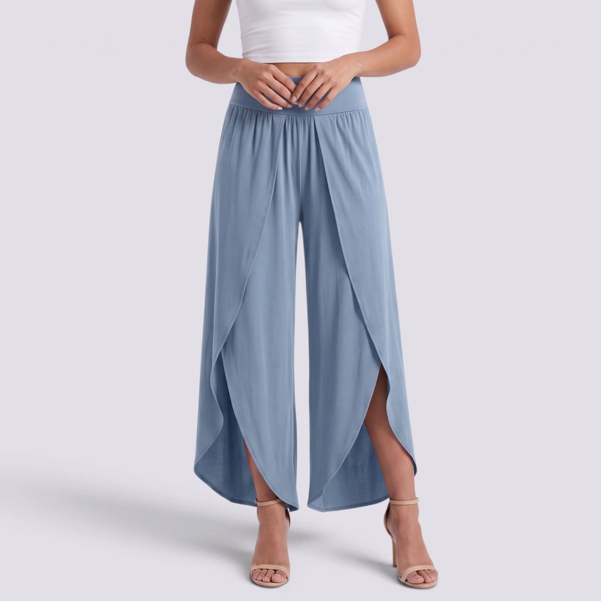 Pantalón Ancho Mujer de Tiro Alto