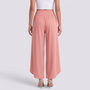 Pantalón pierna ancha mujer cruzado con abertura, Rosa, vista trasera