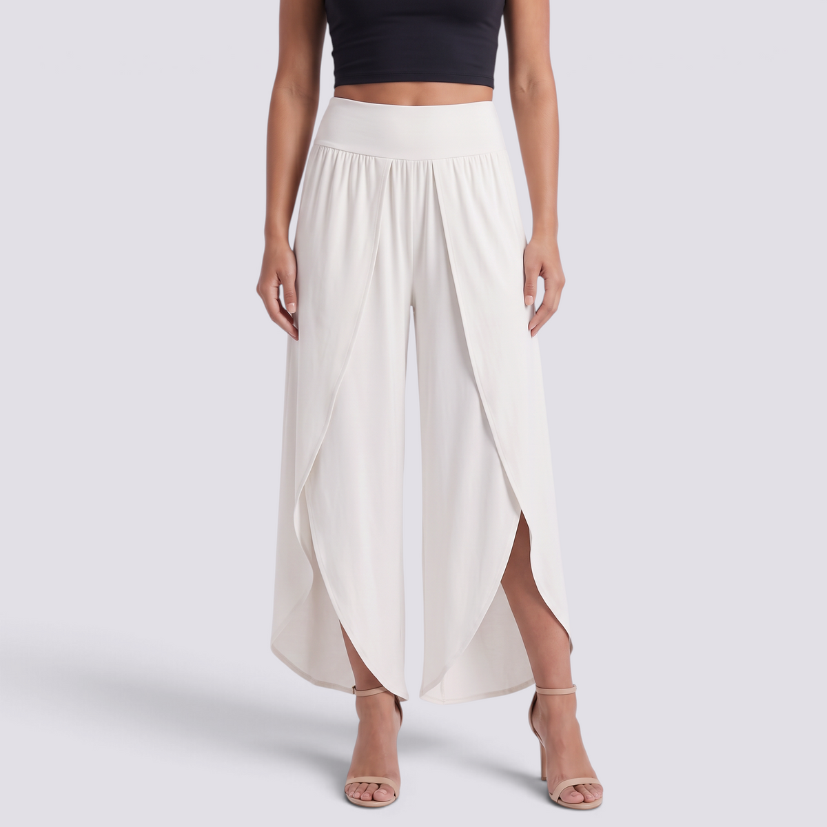 Pantalón Ancho Mujer de Tiro Alto