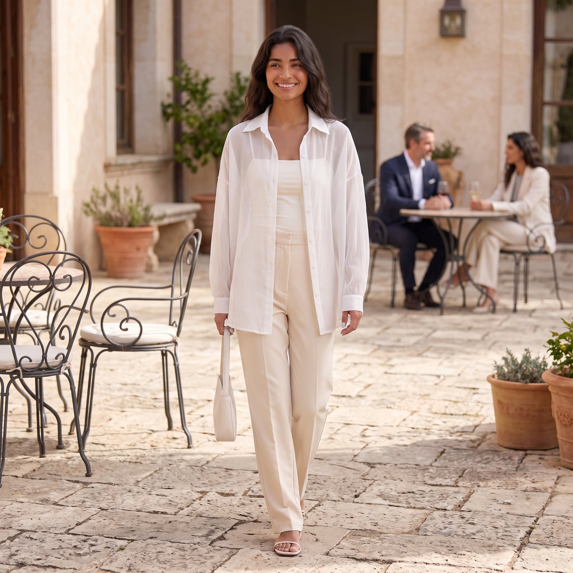 Chaqueta Mujer Ligera para Verano Efecto Perlado