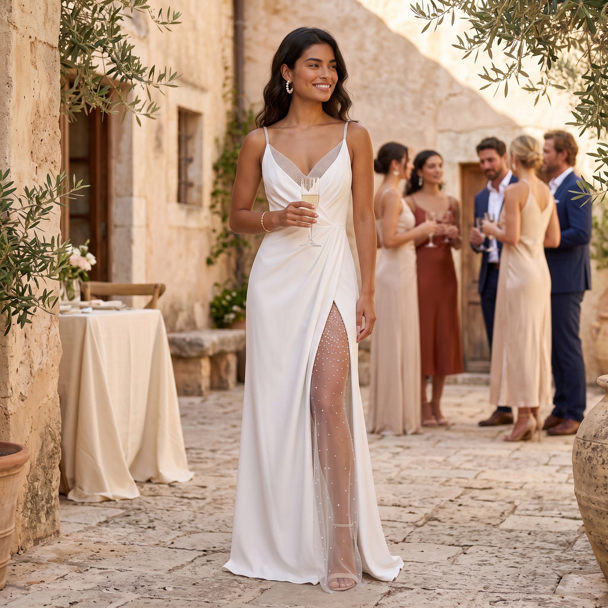 Vestido de Lentejuelas Mujer Espalda Descubierta