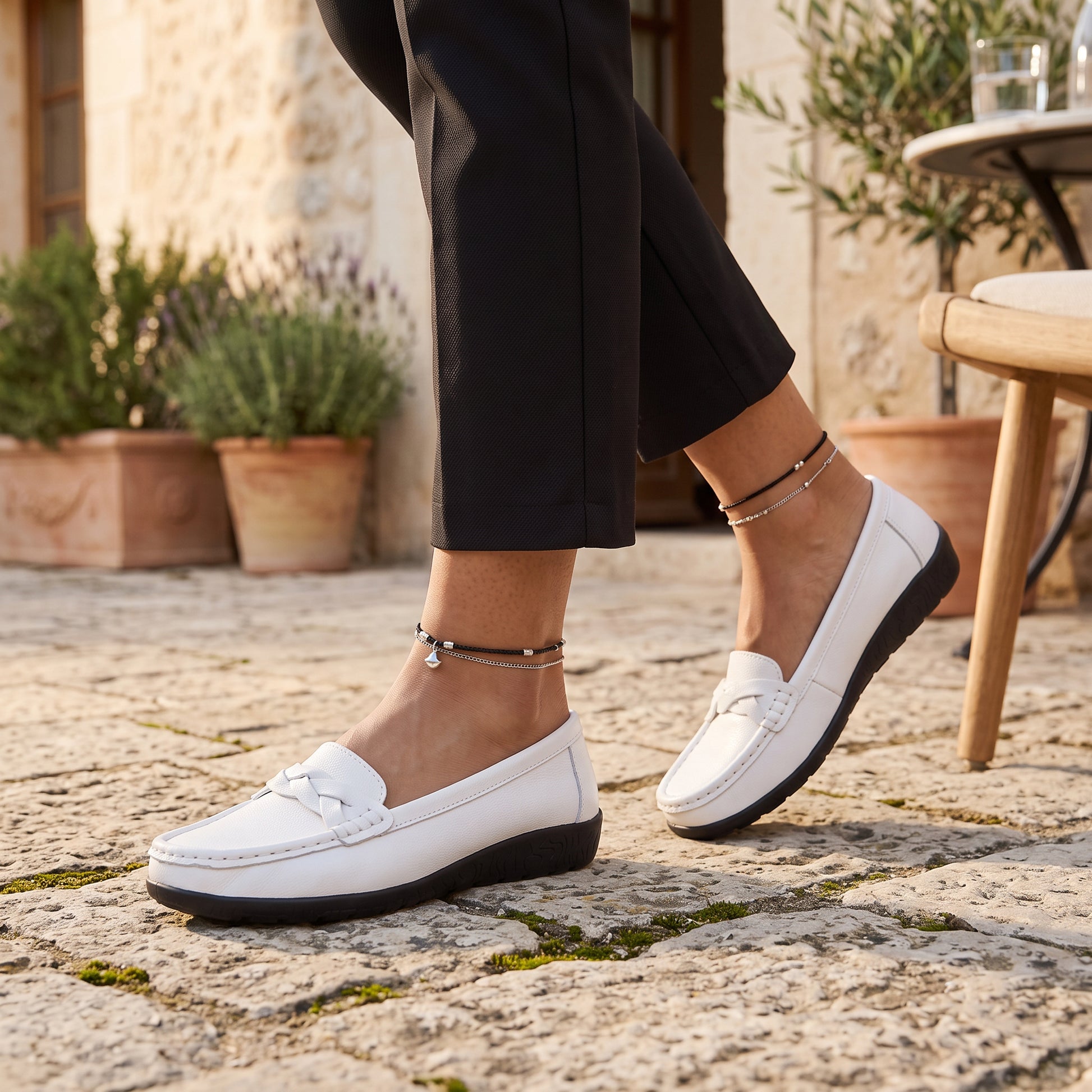 Mocasines Mujer Cómodos y Elegantes Planos Costura Vista