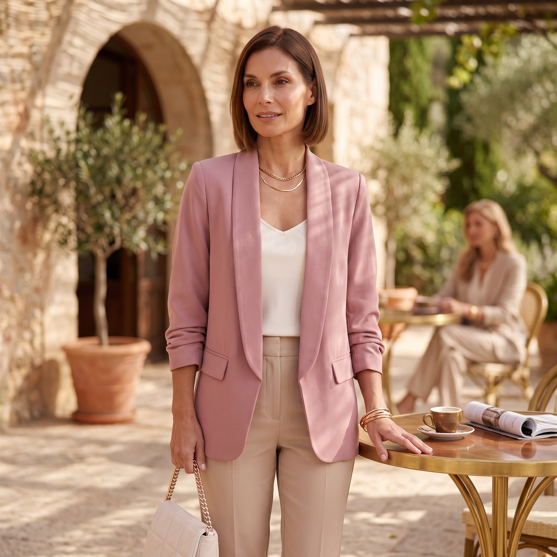 Blazer Mujer Entallado Elegante Corte Profesional
