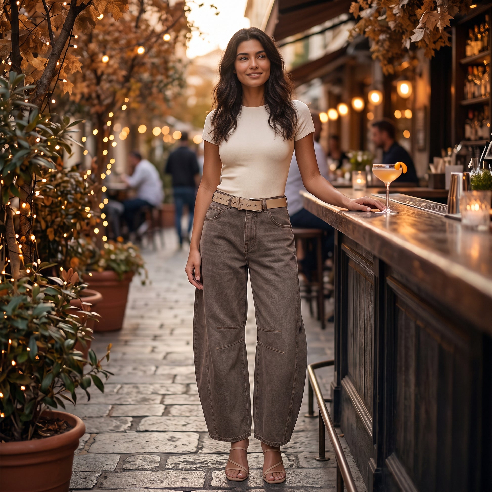 Pantalón Ancho Mujer Fluido Elegante