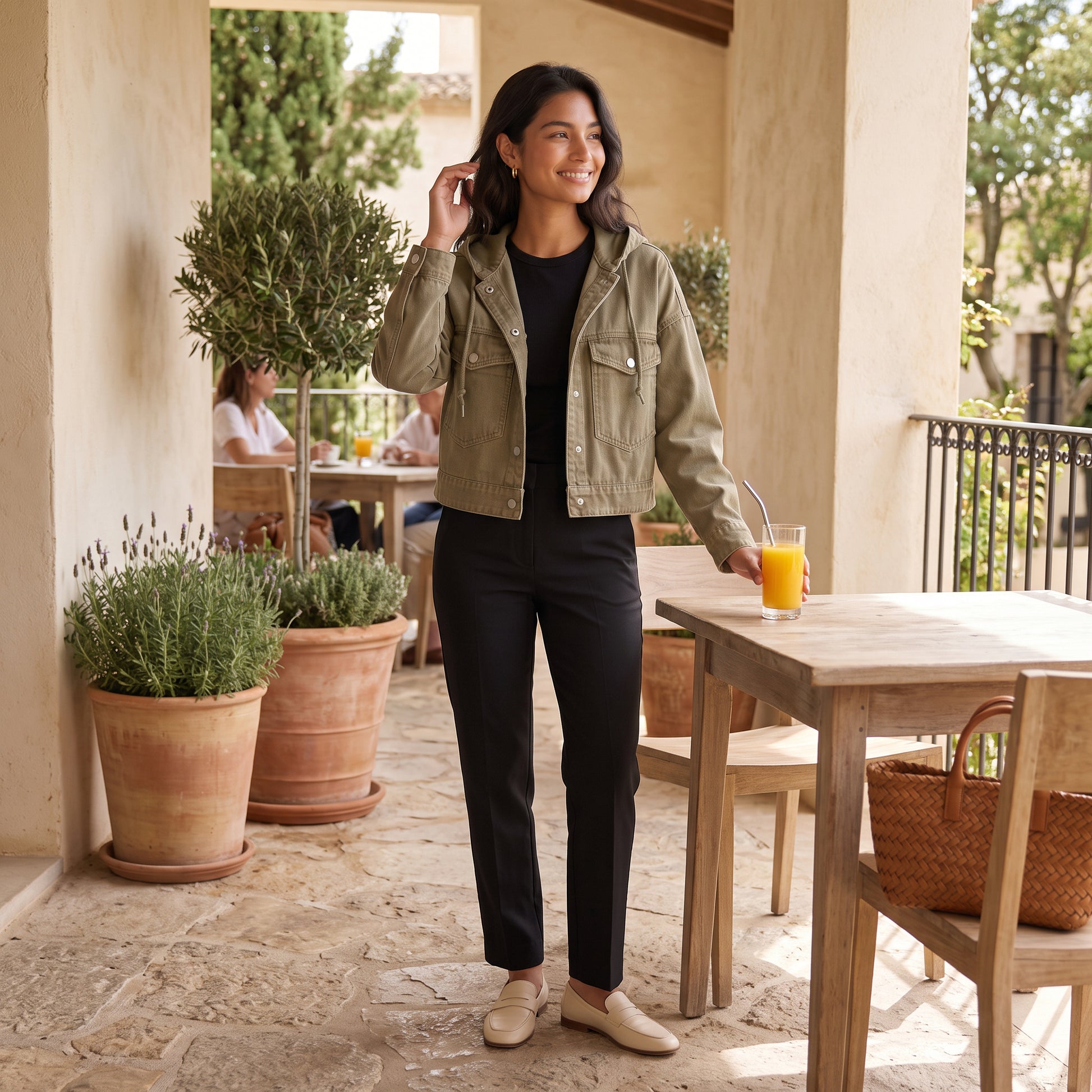Chaqueta Vaquera Mujer con Capucha