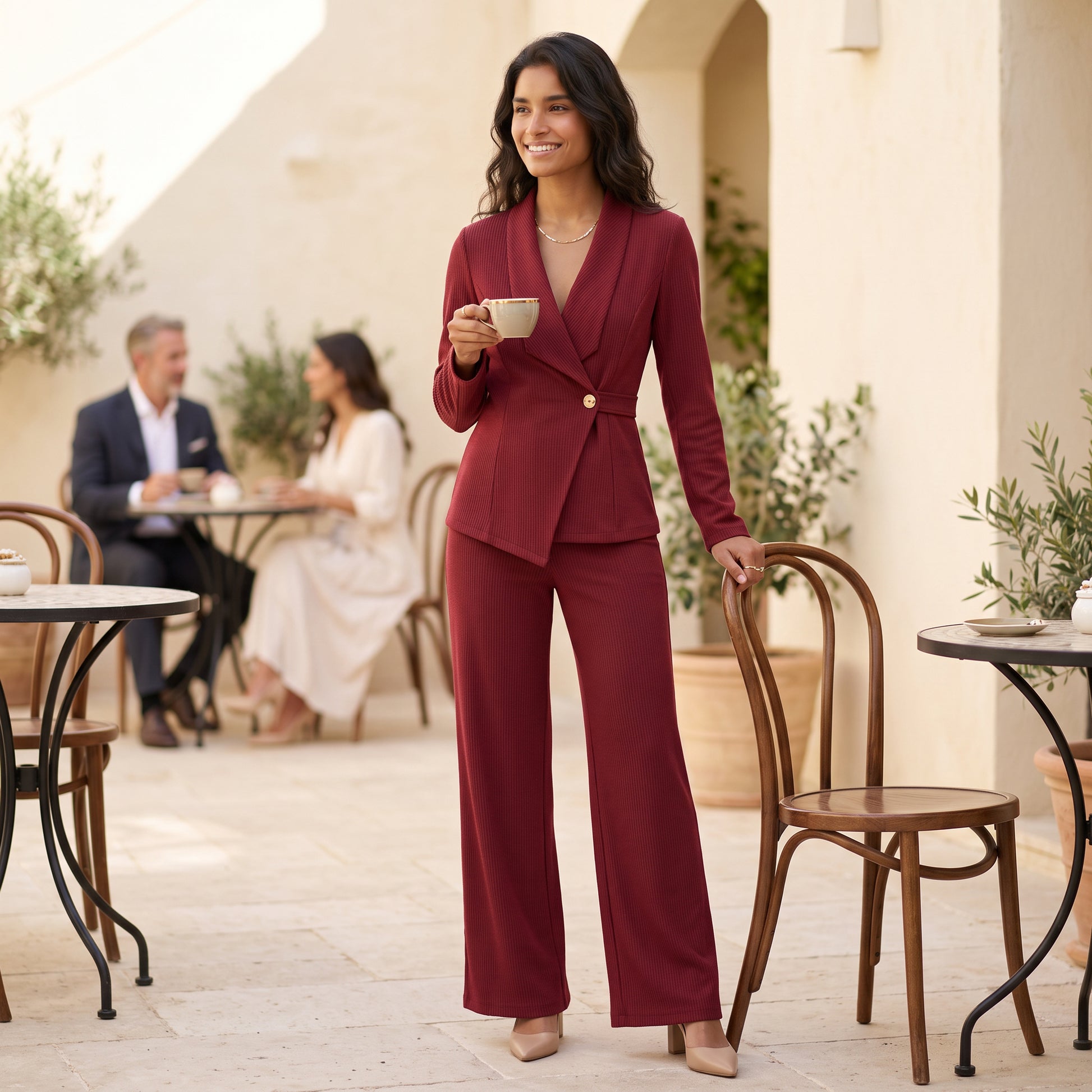 Conjunto Blazer Pantalón Mujer Elegante