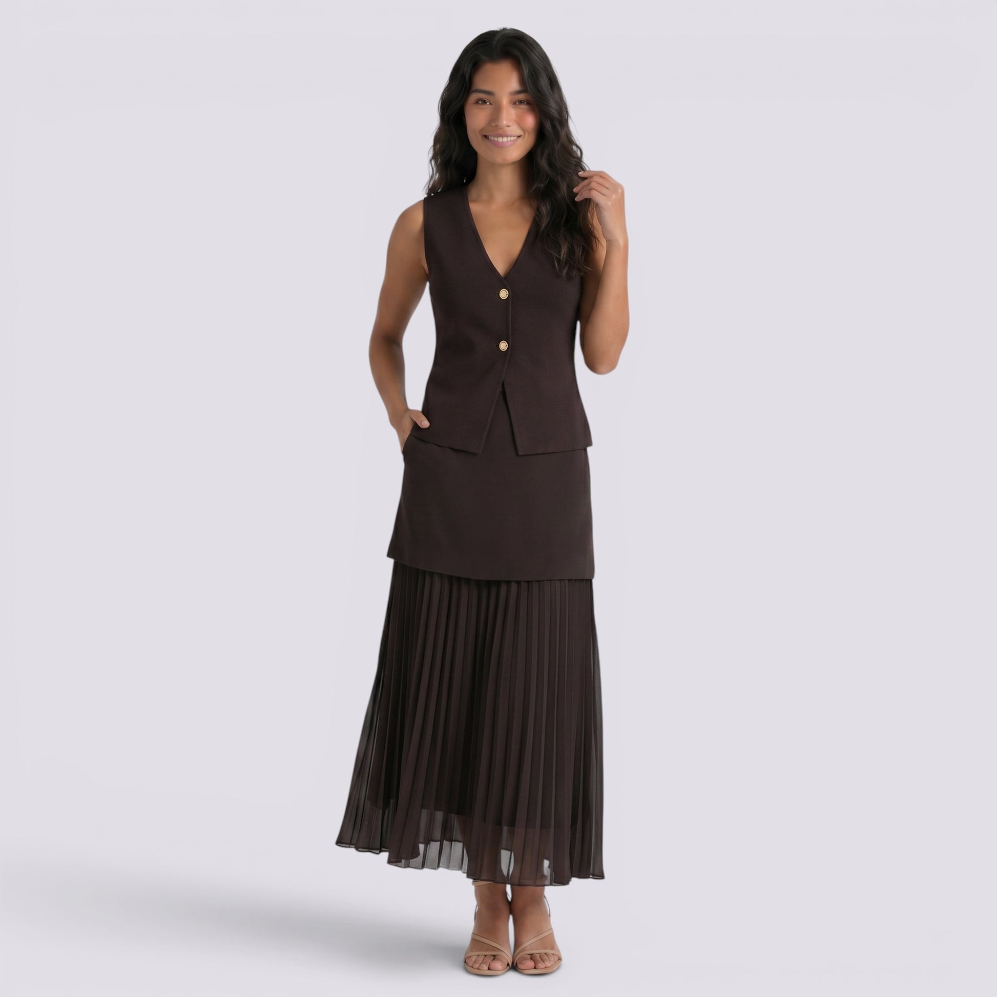 Conjunto Top y Falda Mujer Elegante
