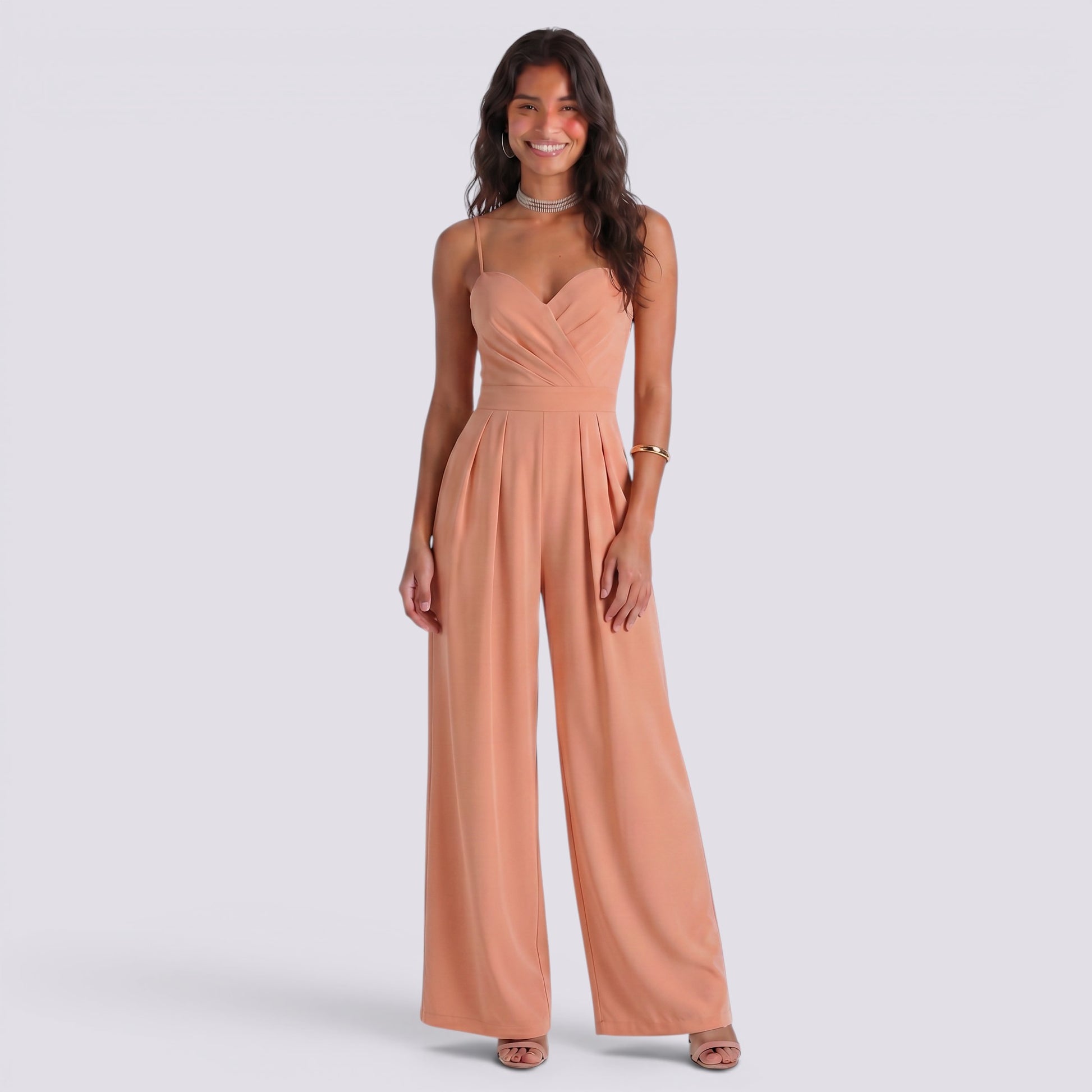 Mono Palazzo Cruzado Mujer Elegante