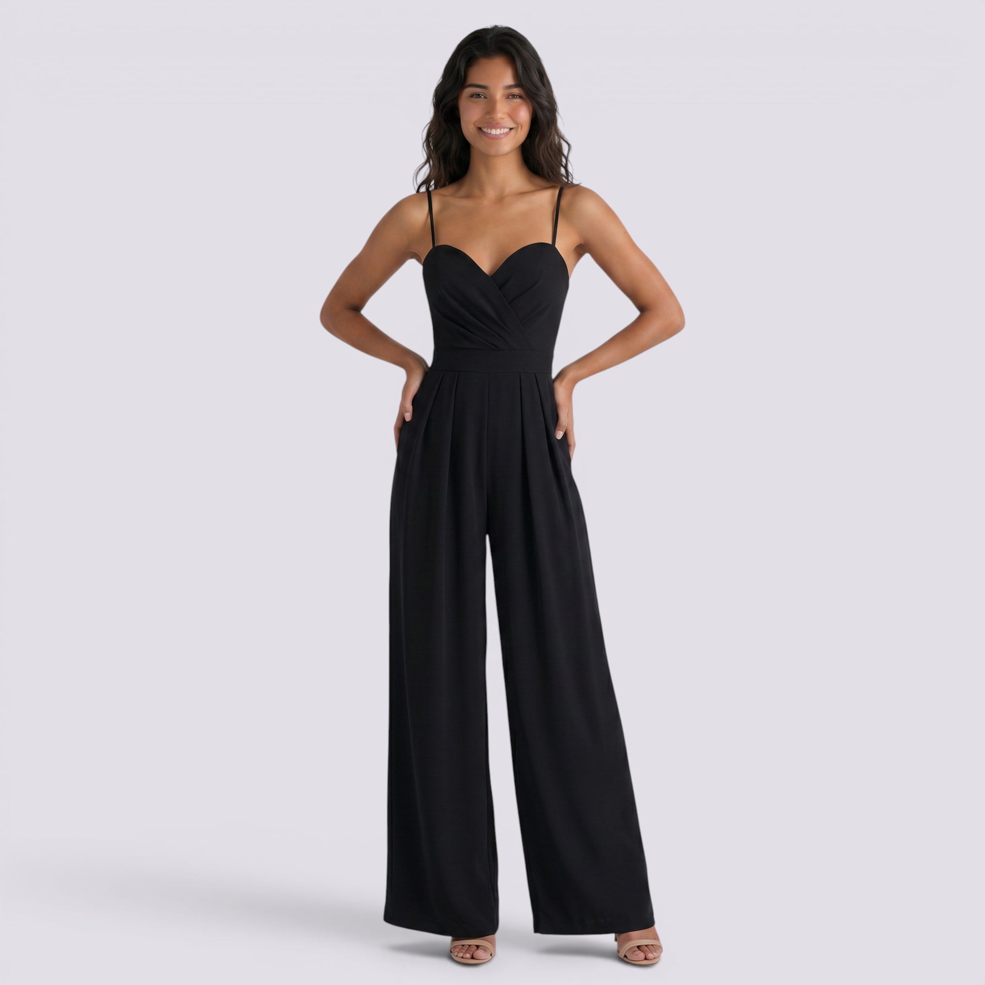 Mono Palazzo Cruzado Mujer Elegante