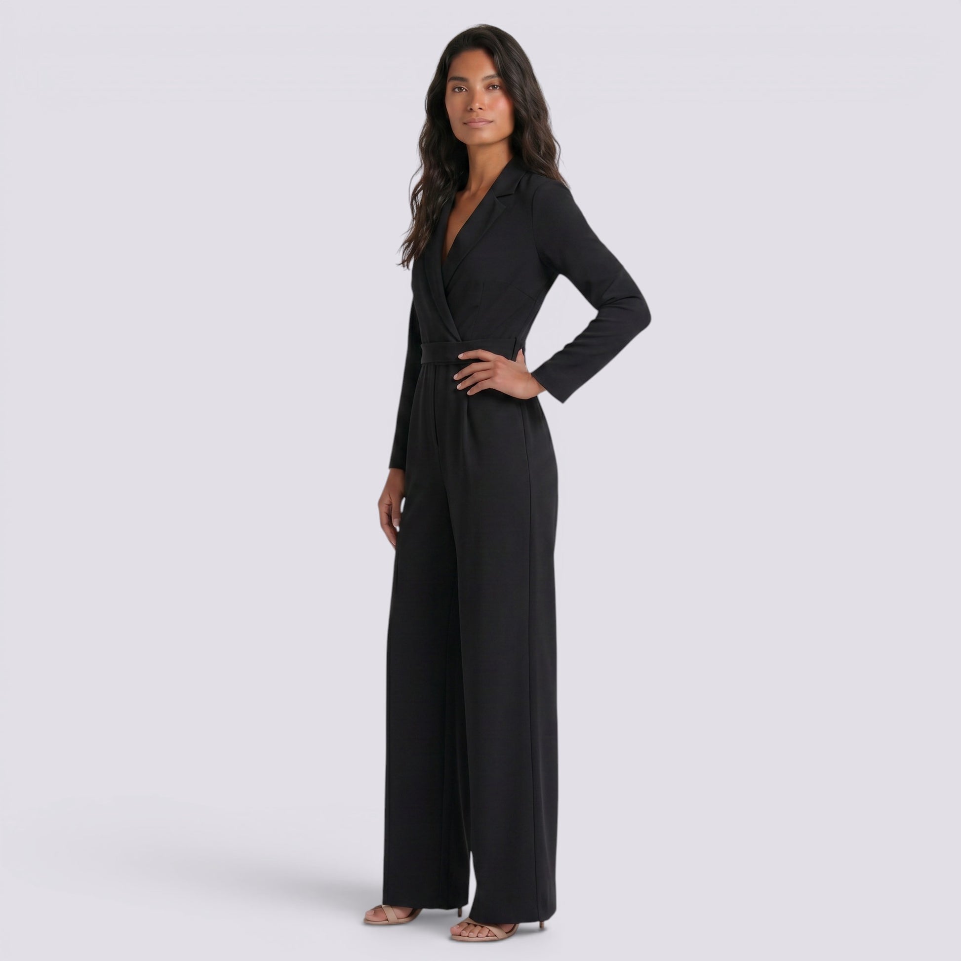Mono Largo Mujer Elegante Entallado Liso