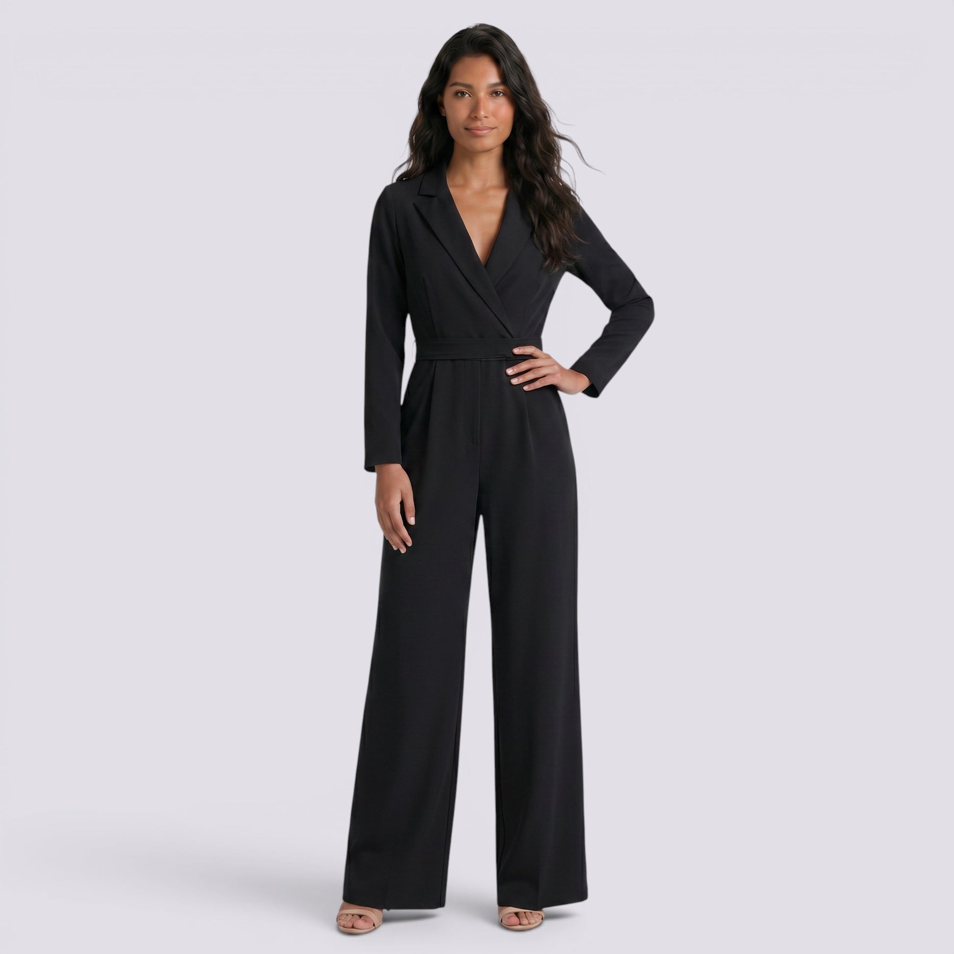 Mono Largo Mujer Elegante Entallado Liso