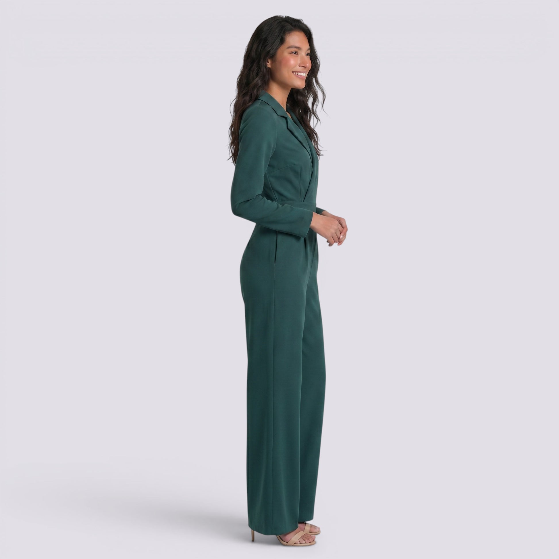 Mono Largo Mujer Elegante Entallado Liso