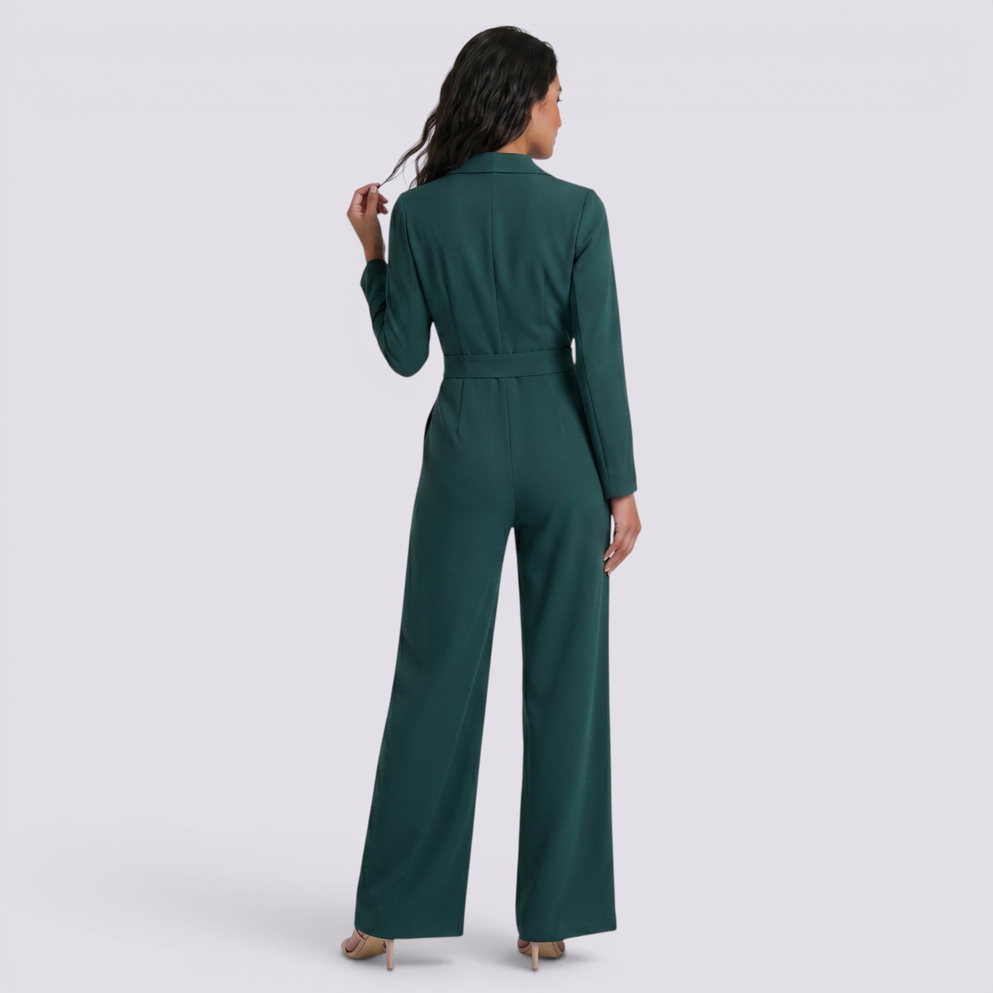 Mono Largo Mujer Elegante Entallado Liso