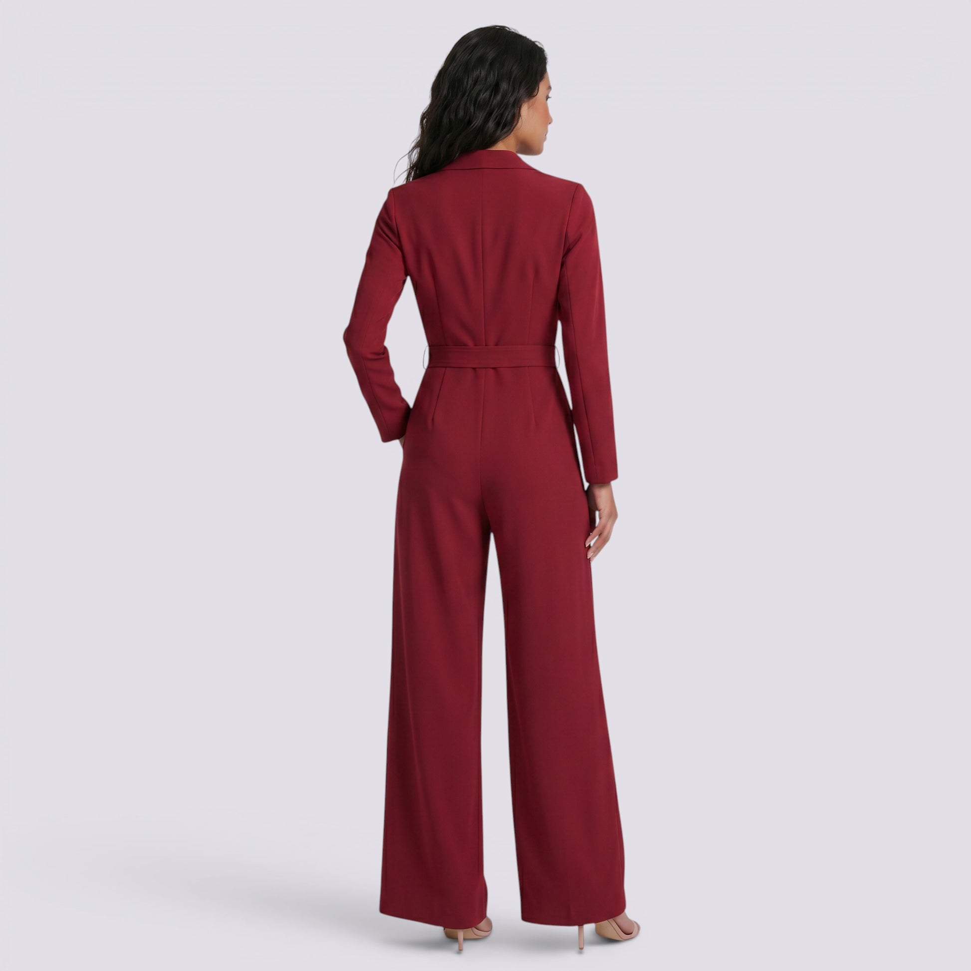 Mono Largo Mujer Elegante Entallado Liso