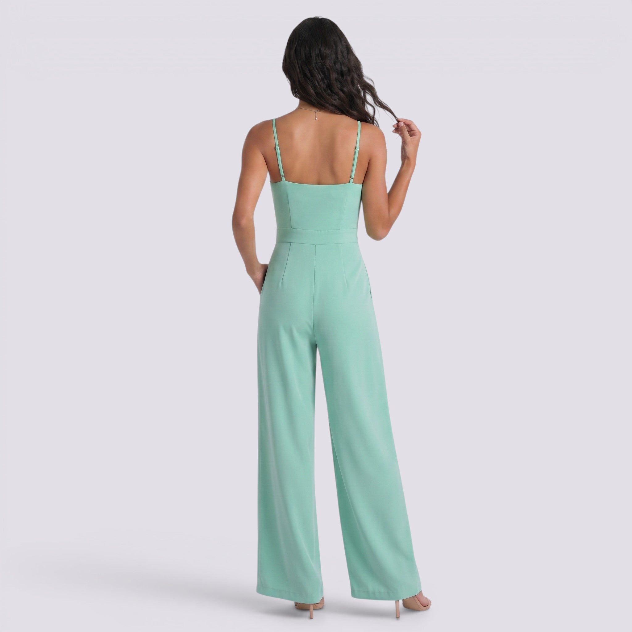 Mono Palazzo Cruzado Mujer Elegante