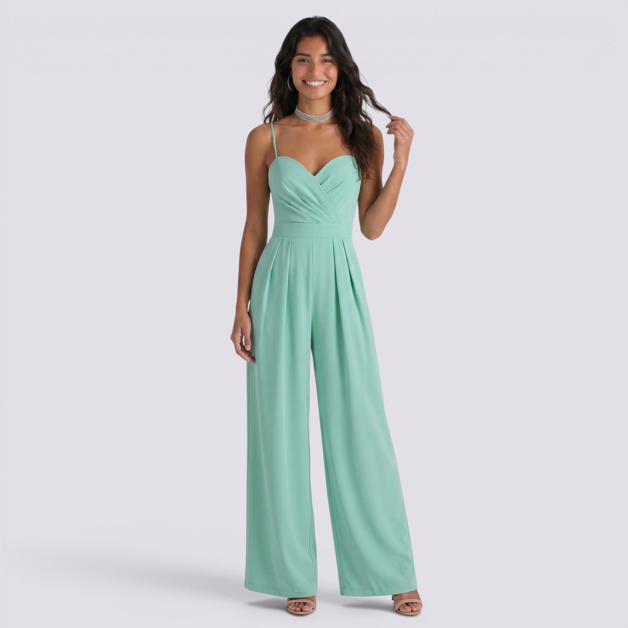 Mono Palazzo Cruzado Mujer Elegante